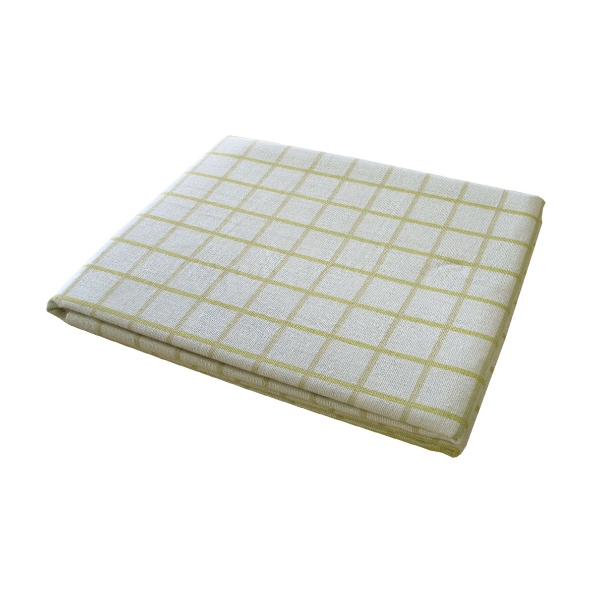 V442-BZO-TABLEC-GRIDCHECKS230-YELLOW-RE-97891-00 Cotton Grid Checks Oblong Table Cloth Yellow 150 x 230cm - Image 1