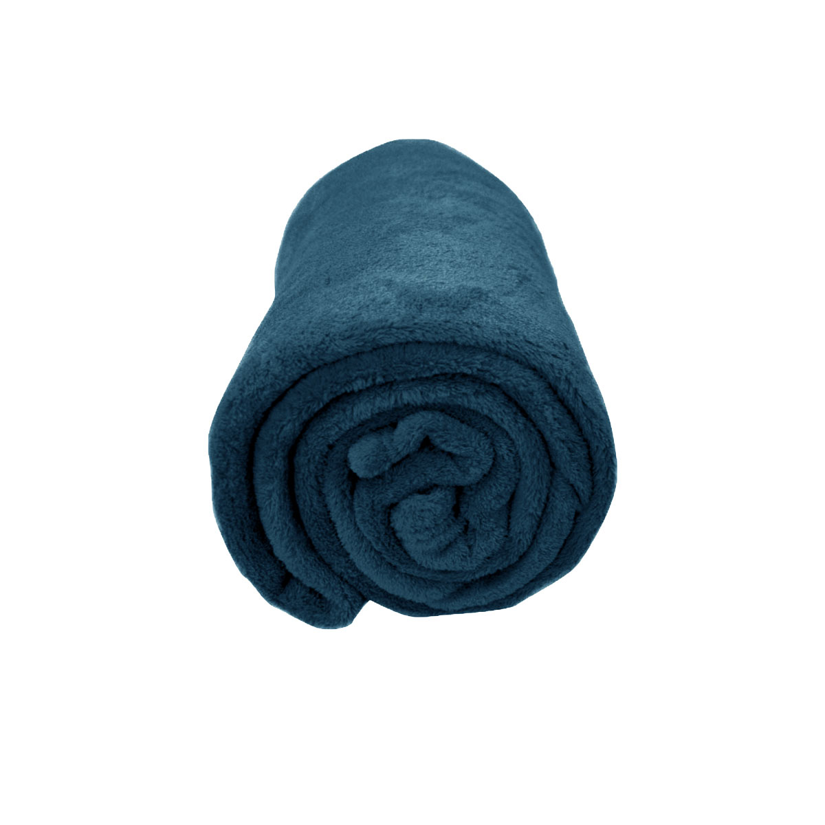 V442-BZO-THROW-SOLIDCORALFLEECE-INDIGO-RE-183877-00 Solid Colour Soft Coral Fleece Throw Rug 127 x 152 cm Indigo - Image 1