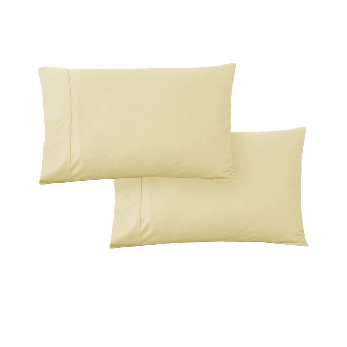 V442-END-PILLOWC-420TCNOFLAP-PALEGOLD-QS-98768-00 420TC Pair of Wrinkle Free No Flap Queen Pillowcases Pale Gold - Image 1