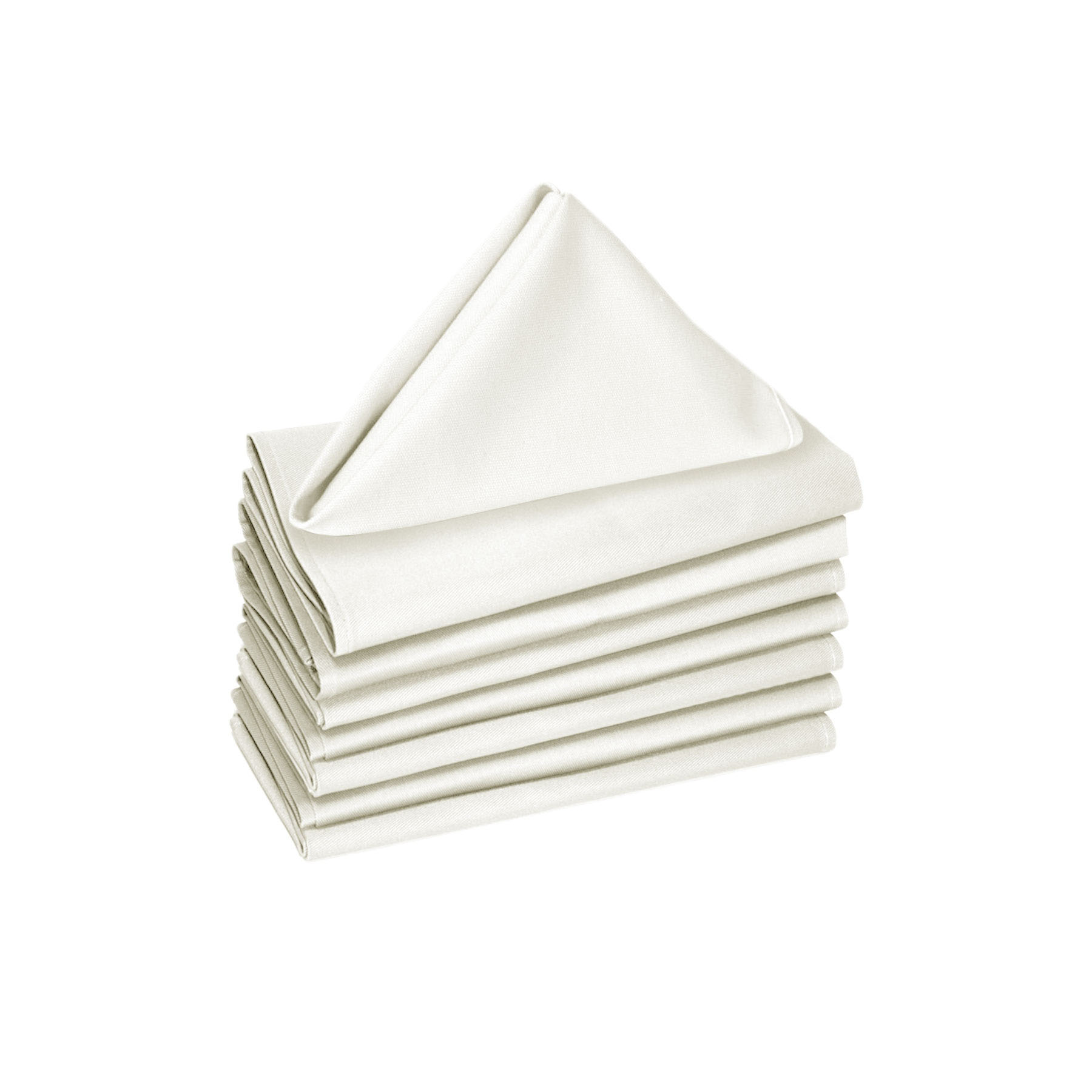 V442-GNA-MISC-SETOF8NAPKINS-BRIGHTWHITE-SQ-117490-00 Hoydu Set of 8 Cotton OR Poly Cotton Napkins Bright White - Image 1