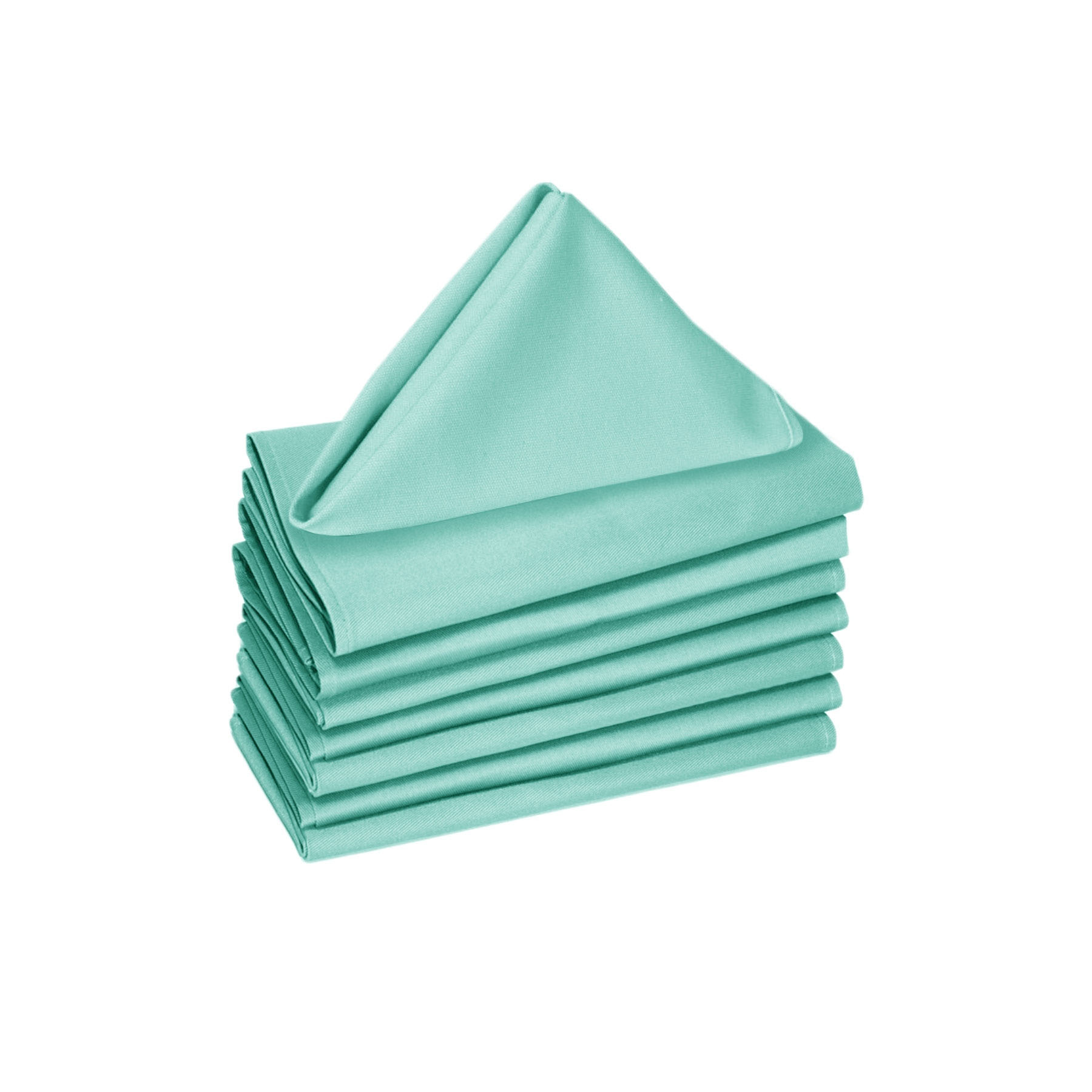 V442-GNA-MISC-SETOF8NAPKINS-LIGHTTURQUOISE-SQ-117496-00 Hoydu Set of 8 Cotton OR Poly Cotton Napkins Light Turquoise - Image 1