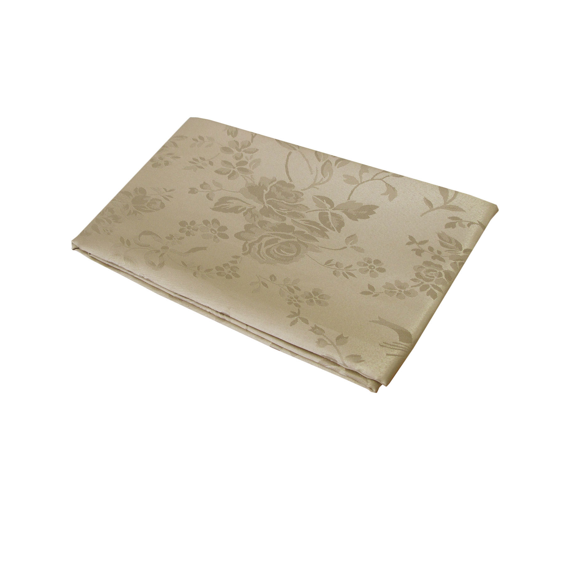 V442-GNA-TABLEC-ROSES135CM-LATTE-RE-117519-00 Jacquard Table Cloth Roses Latte 135 x 180cm Rectangle - Image 1