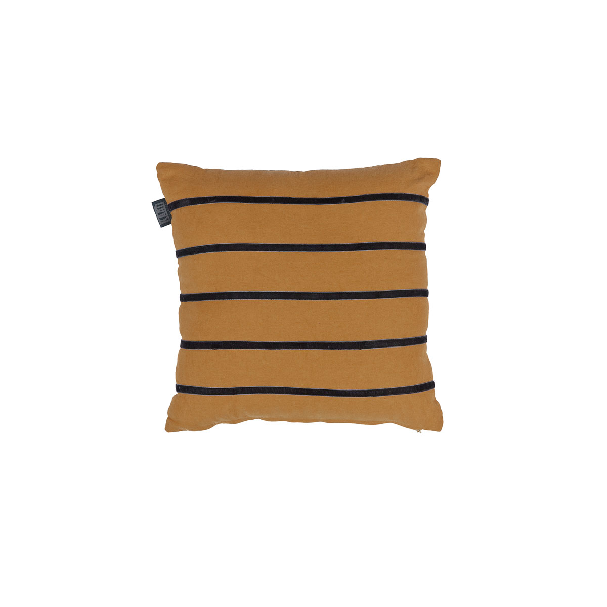V442-HIN-CUSHION-AMSTERDAMMYRON-BROWN-SQ-202505231007-00 KAAT Amsterdam Myron Brown Stripe Square Filled Cushion 40cm x 40cm - Image 1