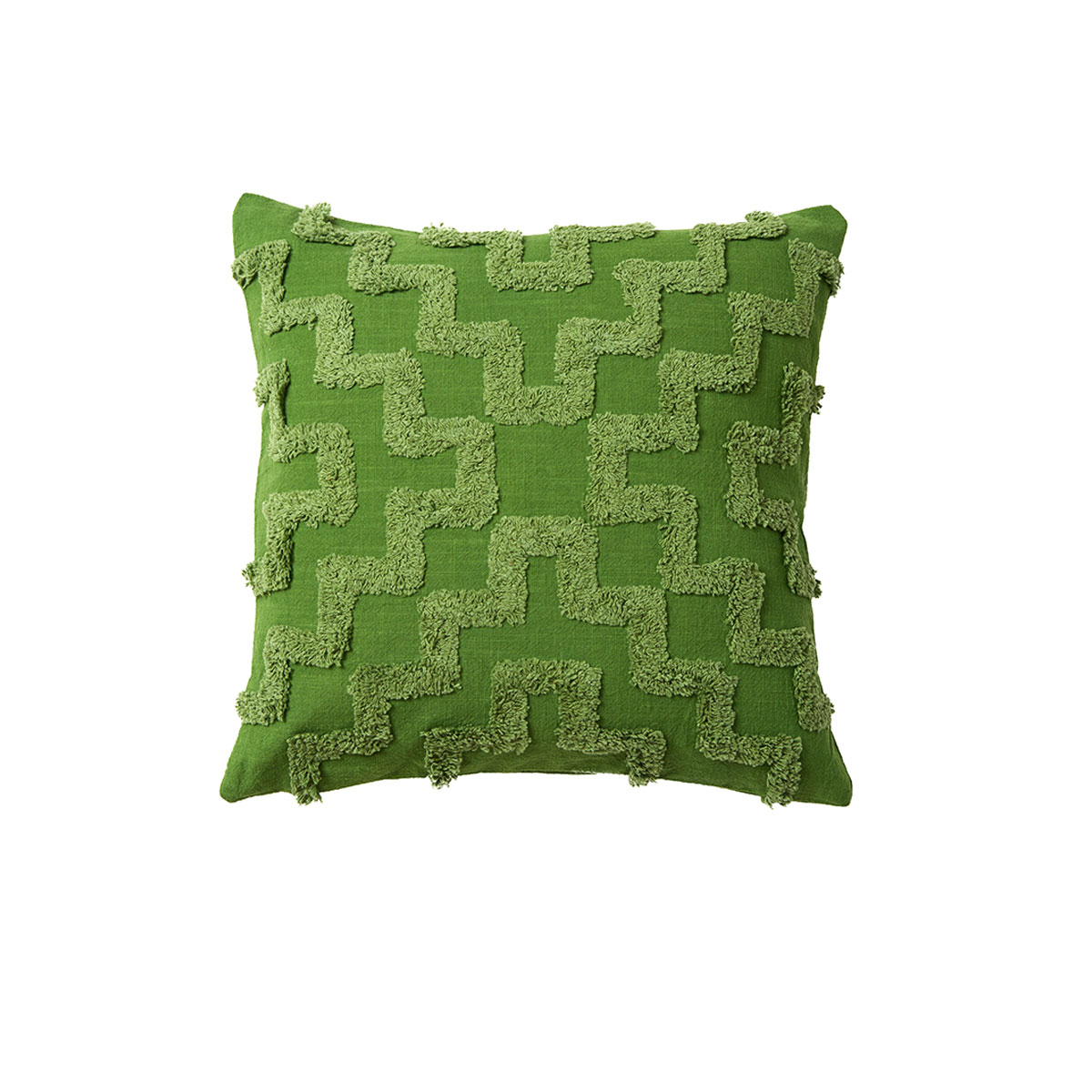 V442-HIN-CUSHION-JANNI-GREEN-SQ-82913-00 Accessorize Janni Green Filled Square Cushion - Image 1