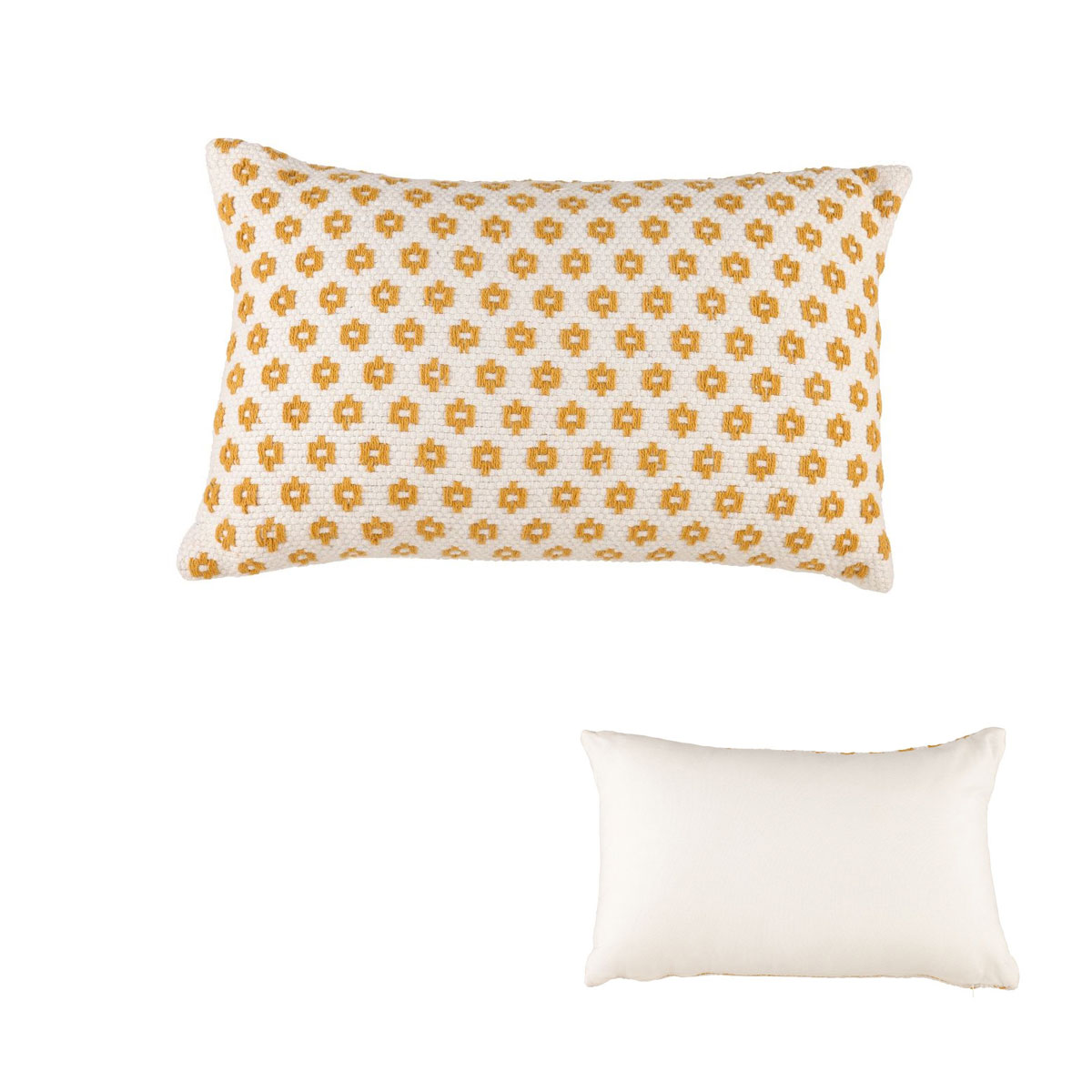 V442-HIN-CUSHION-NORAH-OCHRE-RE-83665-00 Accessorize Norah Ochre Rectangular Filled Cushion 30cm x 50cm - Image 1