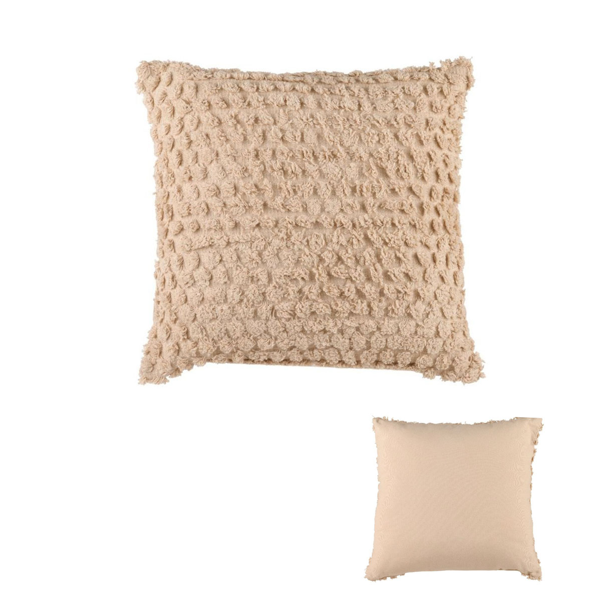 V442-HIN-CUSHION-PIPPA-STONE-SQ-83656-00 Accessorize Pippa Stone Square Filled Cushion 45cm x 45cm - Image 1