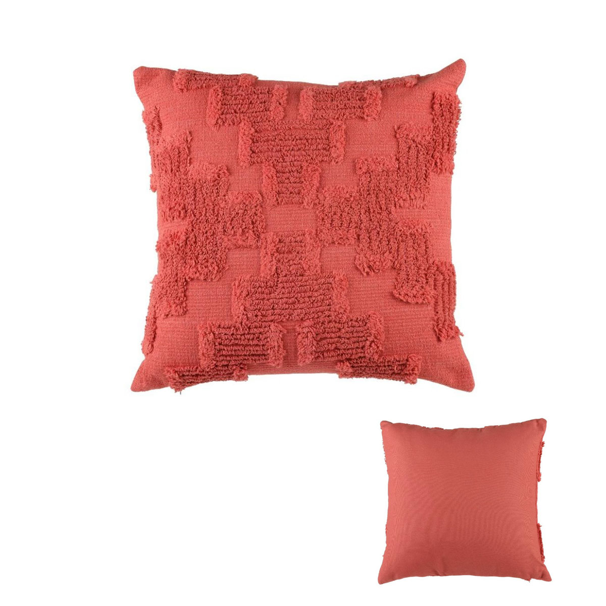 V442-HIN-CUSHION-ROSETO-RED-SQ-83654-00 Accessorize Roseto Red Square Filled Cushion 45cm x 45cm - Image 1