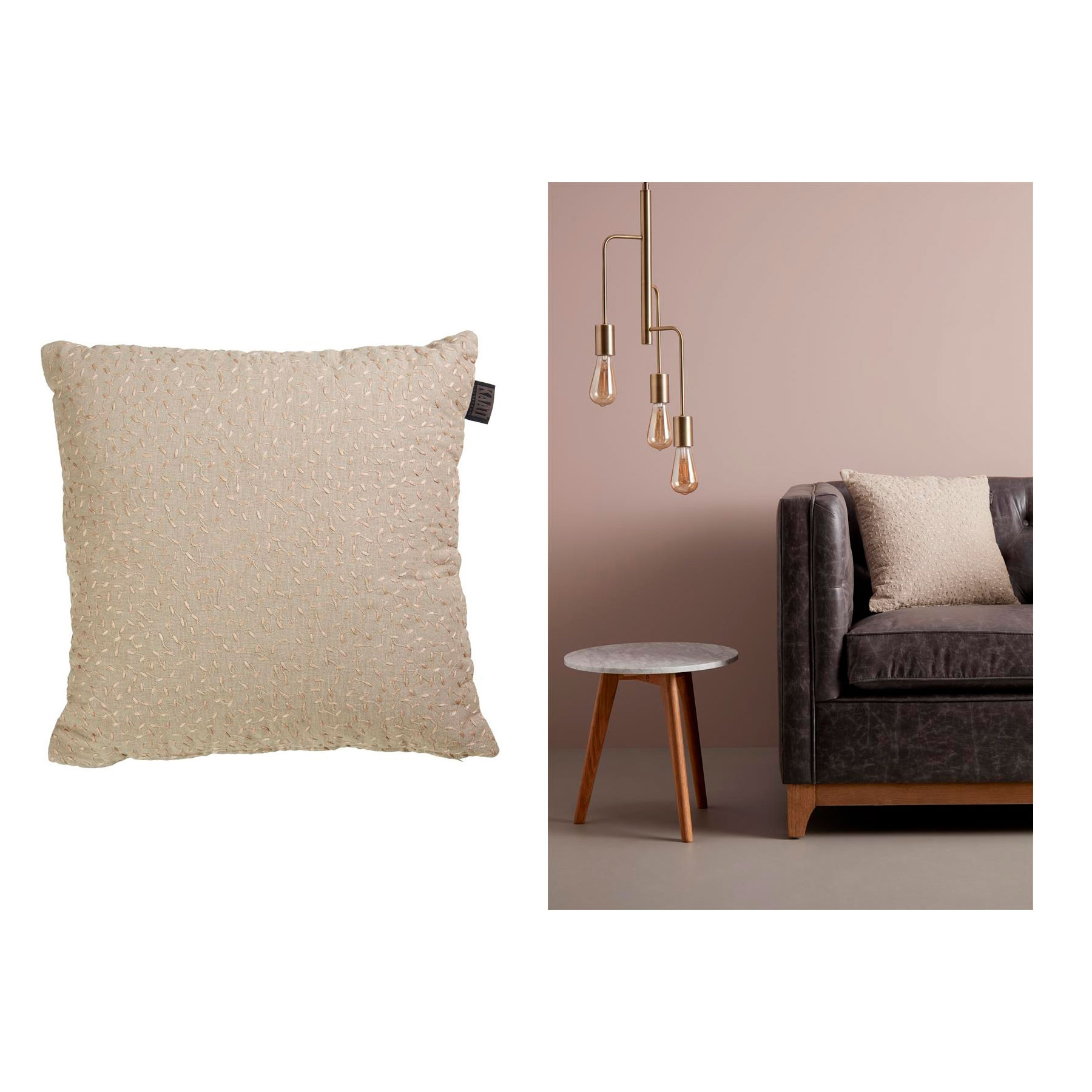 V442-HIN-CUSHION-SIMBA-GOLD-SQ-82430-00 Bedding House Simba Gold Quality Design Filled Cotton Cushion 43 x 43 cm - Image 1