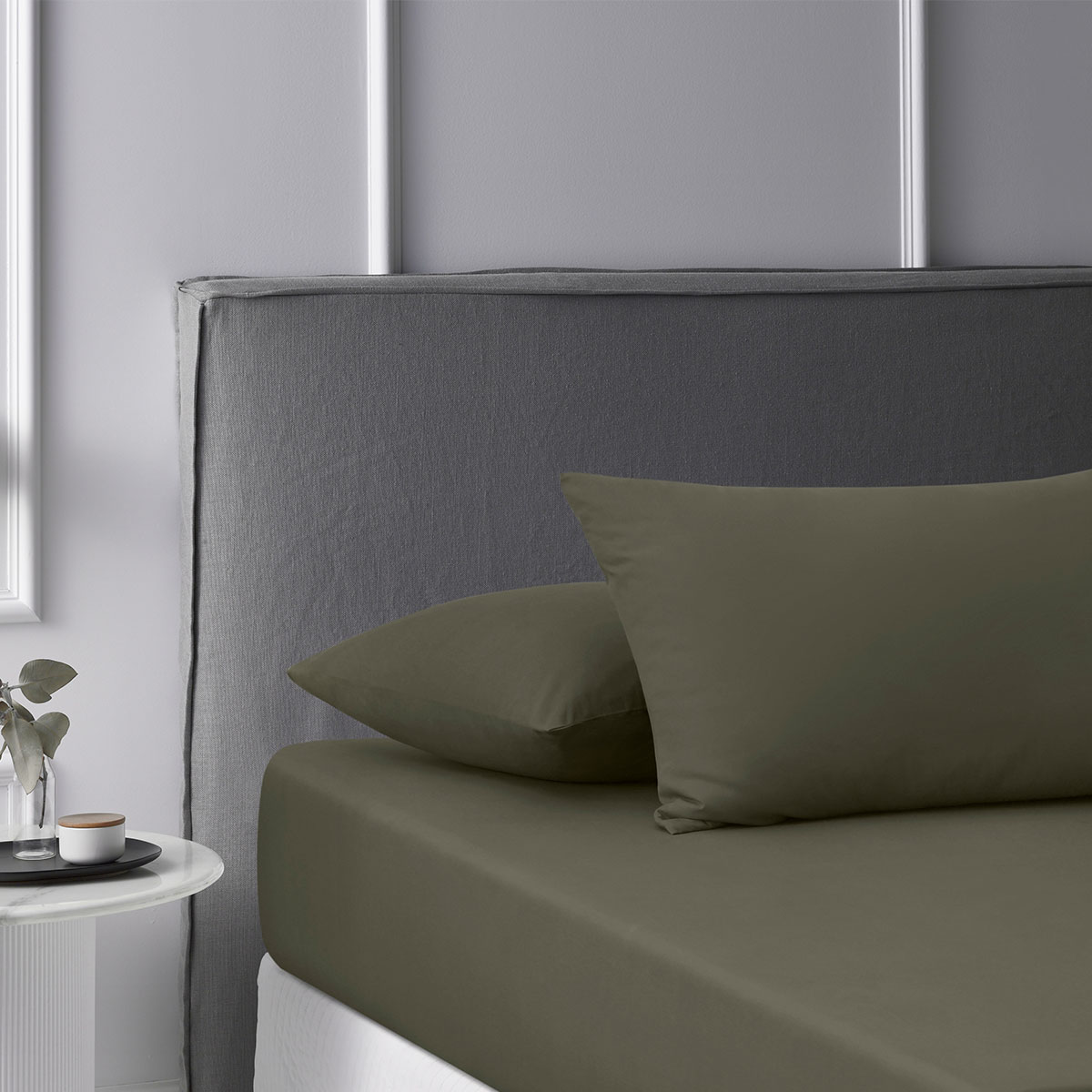 V442-HIN-FITTEDSS-WASHCOTTON-CARAMEL-SK-83599-00 Accessorize Caramel Washed Cotton Fitted Sheet Set Super King - Image 1