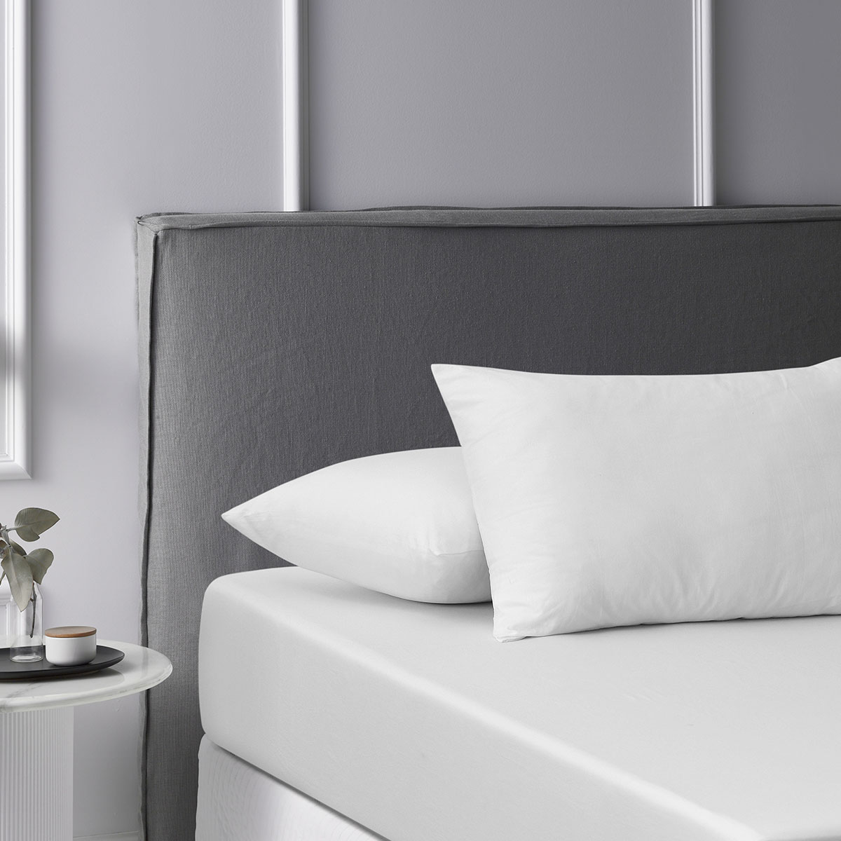 V442-HIN-FITTEDSS-WASHCOTTON-WHITE-KI-83612-00 Accessorize White Washed Cotton Fitted Sheet Set King - Image 1