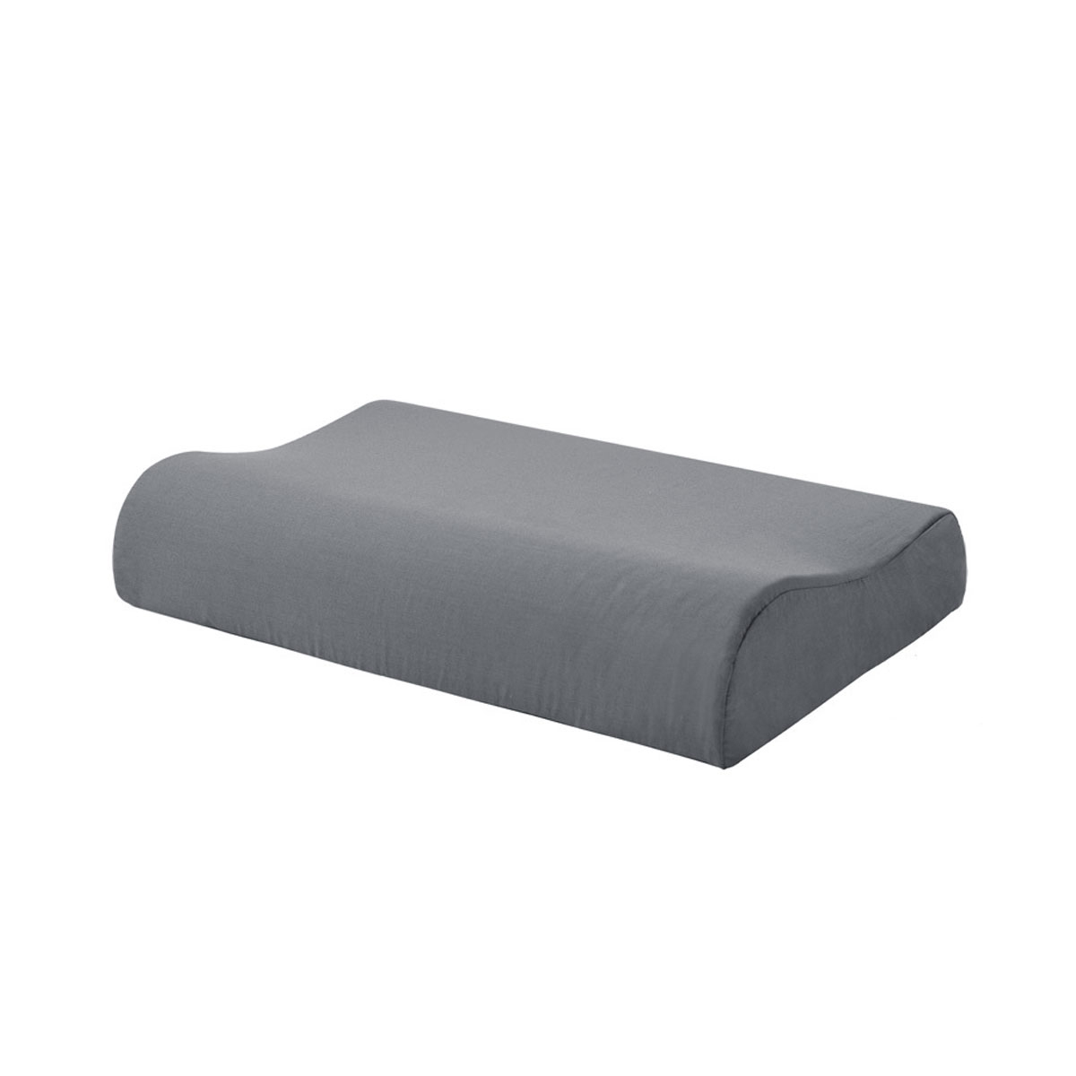 V442-HIN-PILLOWC-CONTOUR-CHARCOAL-SH-191070-00 Accessorize Charcoal Cotton Rich Contour Pillowcase 40x60x12cm - Image 1