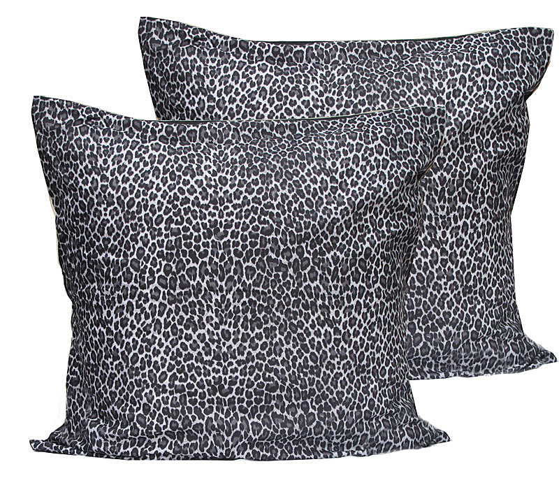 V442-HIN-PILLOWC-LEOPARD-BLACK-EU-82359-00 Accessorize 2 Pce LEOPARD European Pillowcase - Image 1