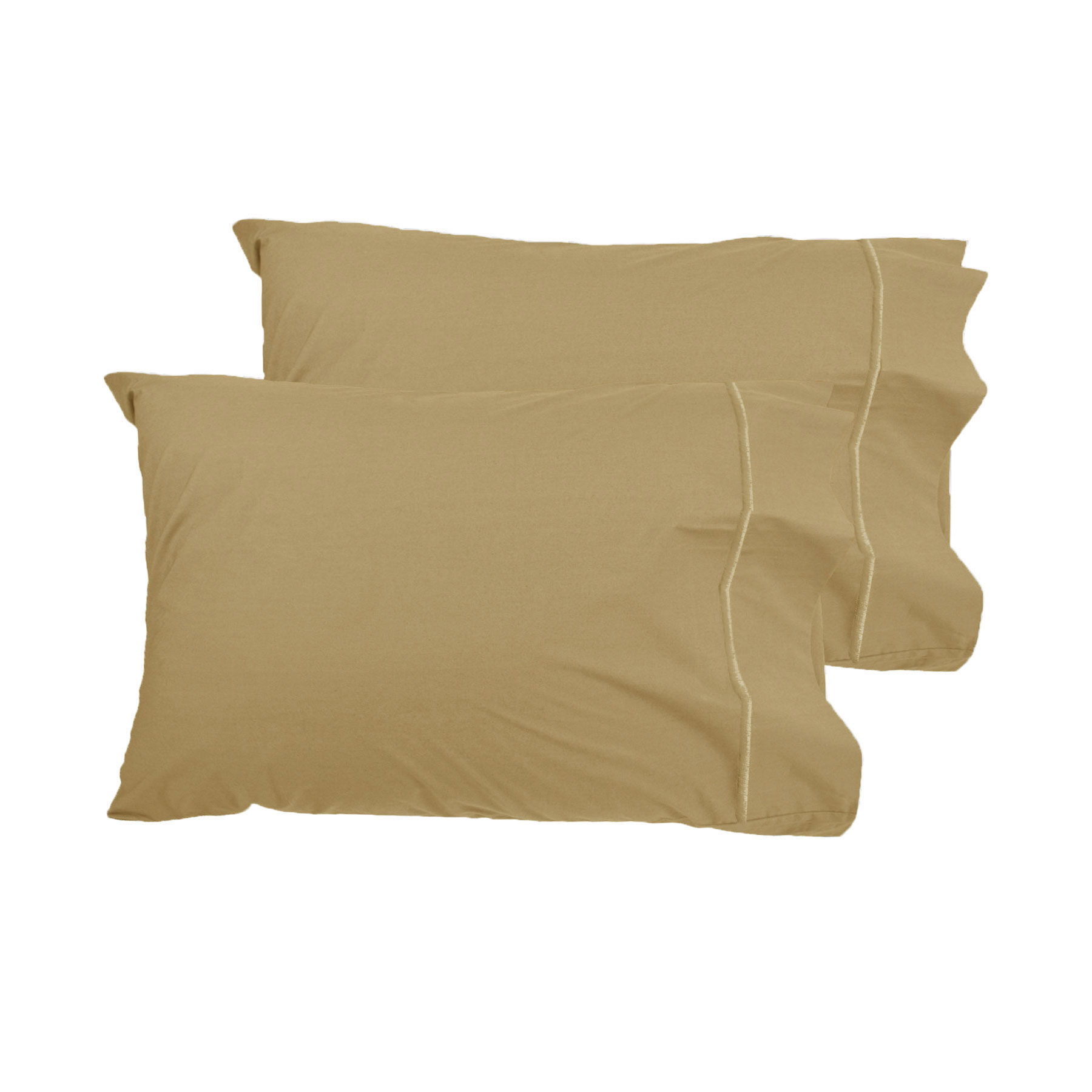 V442-HIN-PILLOWC-PIMATWIN-ROYALGOLD-QS-82346-00 Grand Aterlier Pair of Queen Sized Pillowcases - Royal Gold - Image 1