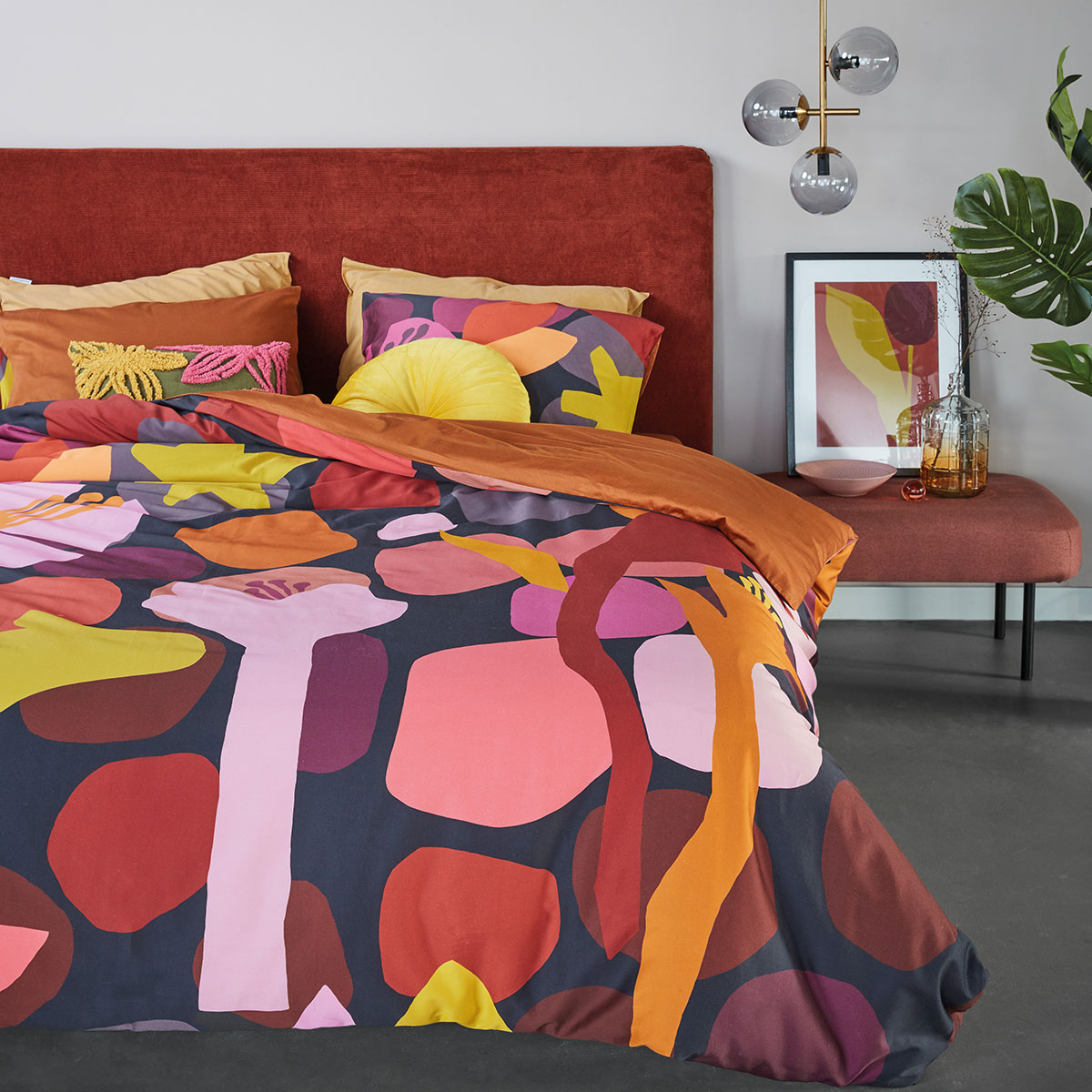 V442-HIN-QUILTCS-CANDY-MULTI-KI-82893-00 Bedding House Candy Multi Cotton Sateen Quilt Cover Set King - Image 1