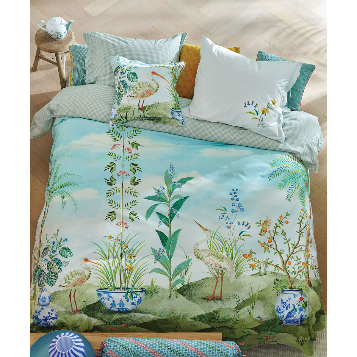 V442-HIN-QUILTCS-JOLIE-WHITE-KI-82495-00 PIP Studio Jolie White Cotton Quilt Cover Set King - Image 1