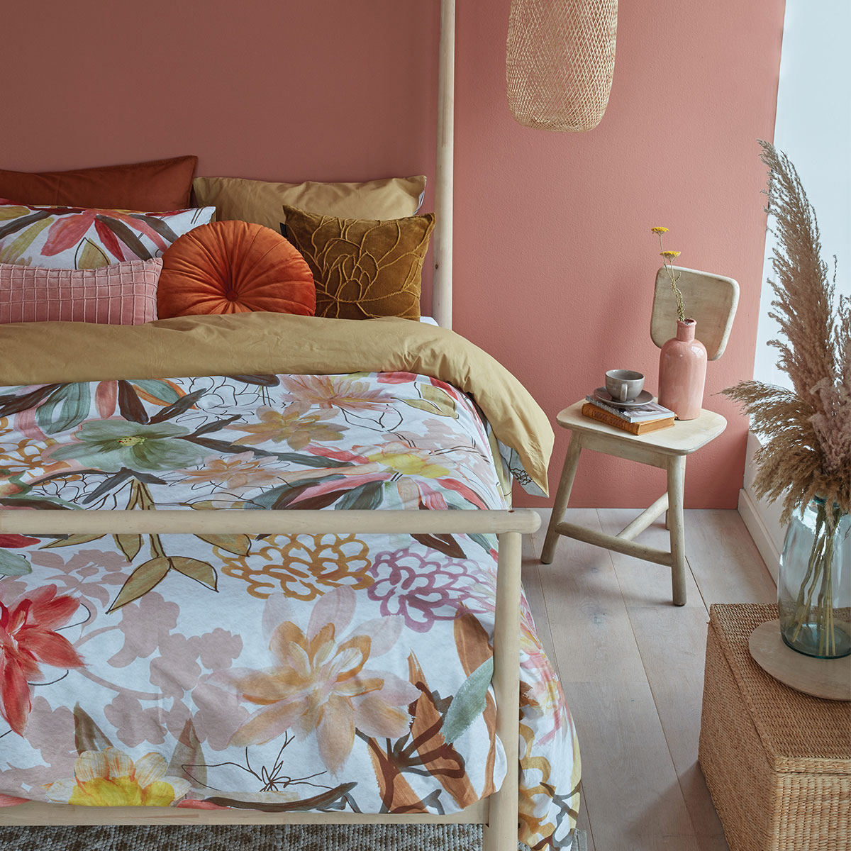 V442-HIN-QUILTCS-SCARLETT-MULTI-QS-82890-00 Bedding House Scarlett Multi Cotton Quilt Cover Set Queen - Image 1