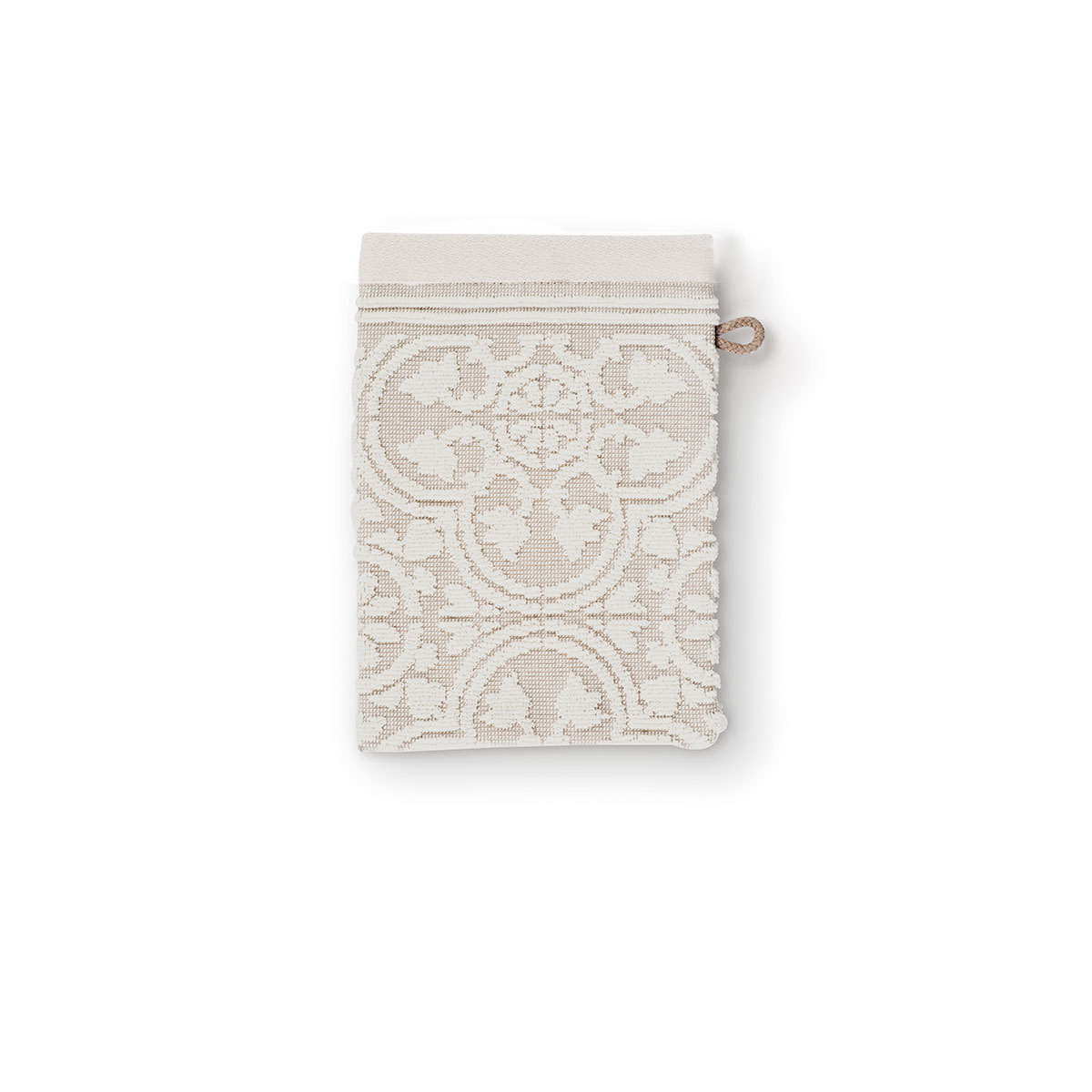 V442-HIN-TOWEL-TILEDEPIPMITT-KHAKI-RE-82941-00 PIP Studio Tile de Pip Khaki Wash Mitt 16cm x 22cm - Image 1