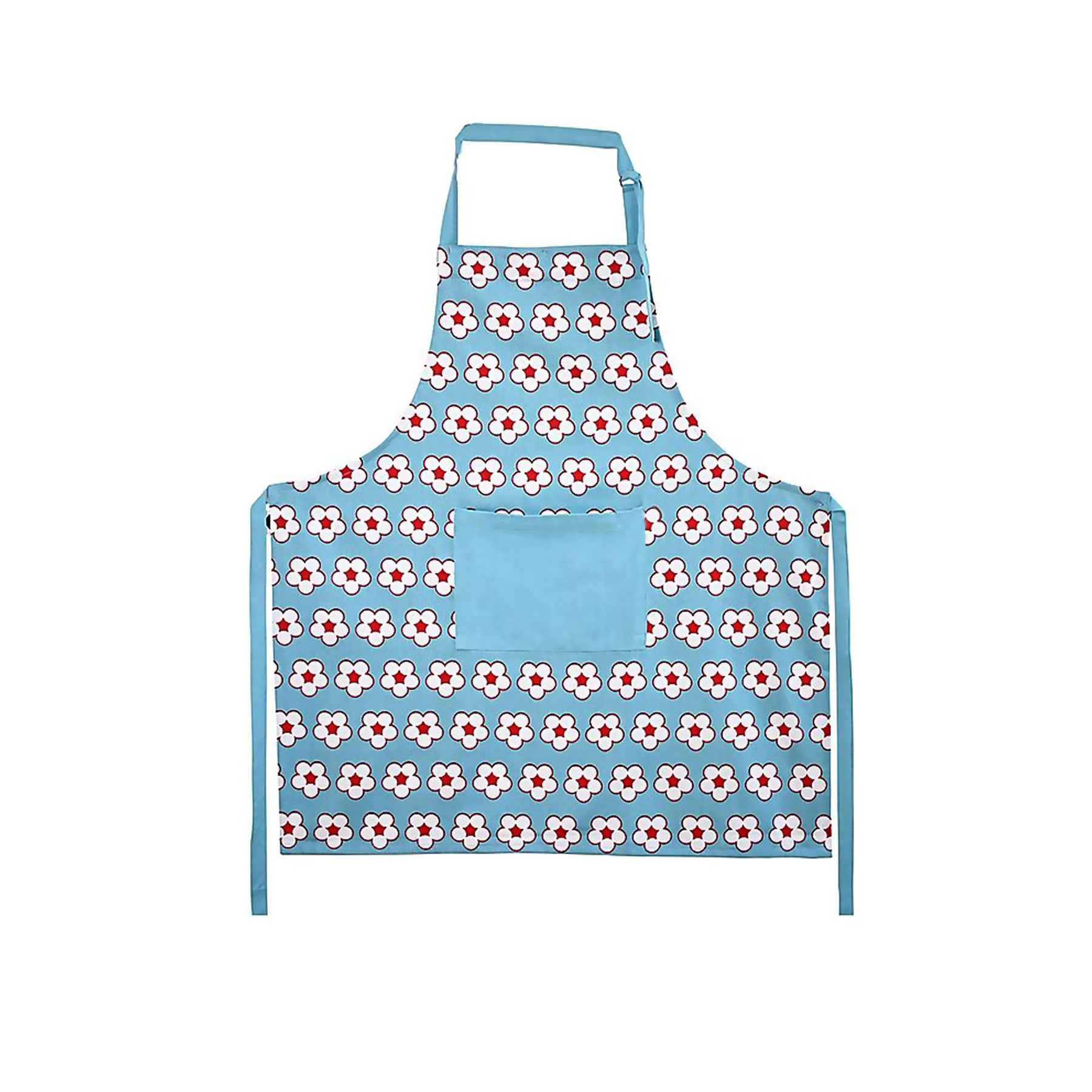 V442-IDC-APRON-COTTONBUD-BLUE-SH-78697-00 IDC Homewares Cotton Bud Apron Blue - Image 1