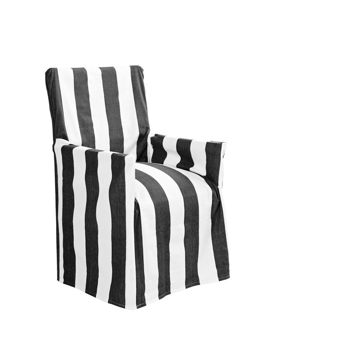 V442-IDC-COUCHC-DIRECTORSTRIPES-BLACK-SH-78685-00 IDC Homewares Cotton Director Chair Cover Black Stripes - Image 1
