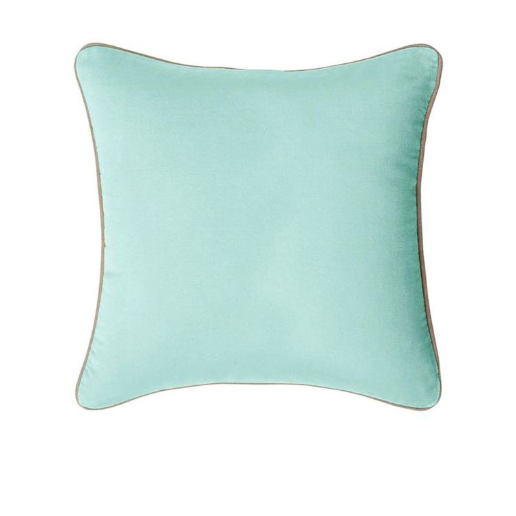 V442-IDC-CUSHION-GABRIEL-GLACIERBLUE-SQ-78377-00 J Elliot Home Gabriel 100% Cotton Filled Cushion 60 x 60 cm Glacier Blue - Image 1