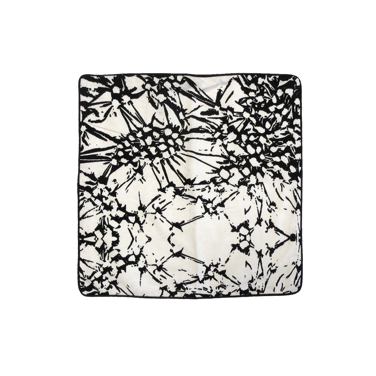 V442-IDC-CUSHIONC-AIDA-BLACK-SQ-209425-00 J Elliot Home Aida Black Printed Cotton Cushion Cover 43 x 43cm - Image 1