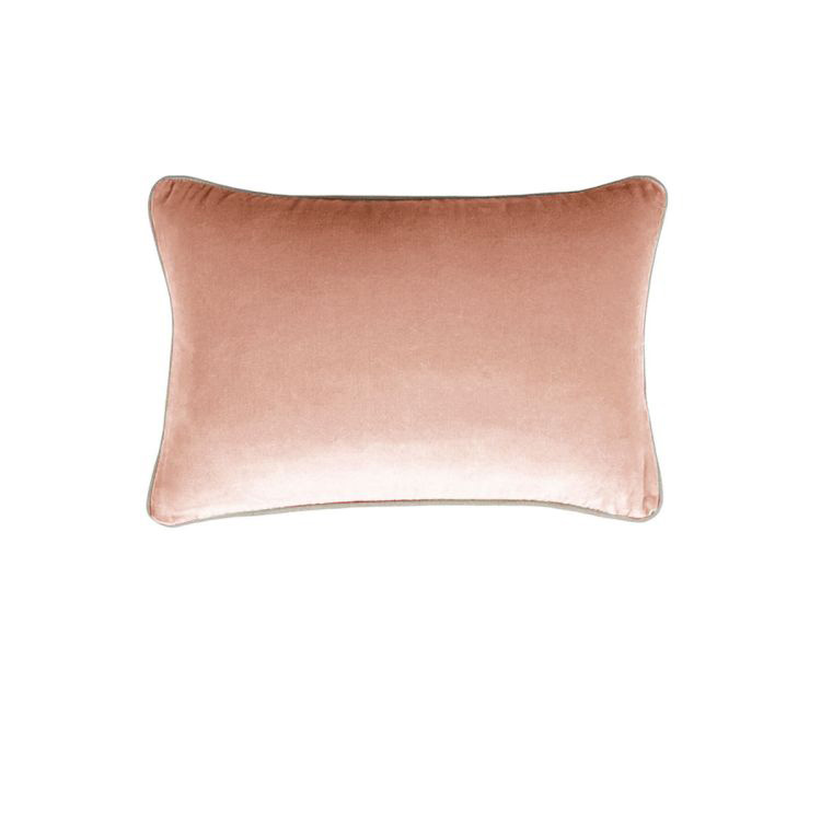 V442-IDC-CUSHIONC-GABRIEL33CM-BLUSH-RE-78351-00 J Elliot Home Gabriel 100% Cotton Oblong Cushion Cover 33 x 48 cm Blush - Image 1