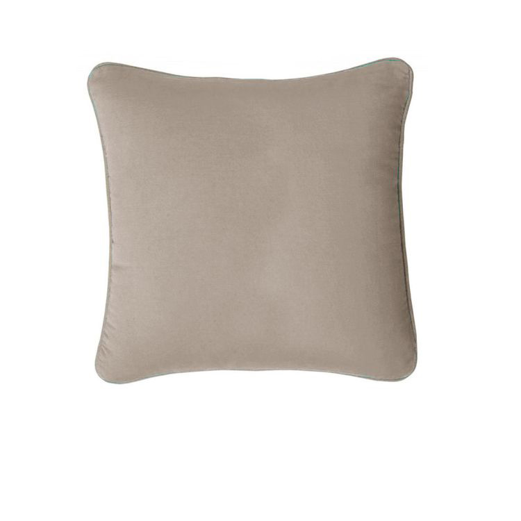 V442-IDC-CUSHIONC-GABRIEL43CM-TAUPE-SQ-78354-00 J Elliot Home Gabriel 100% Cotton Cushion Cover 43 x 43 cm Taupe - Image 1
