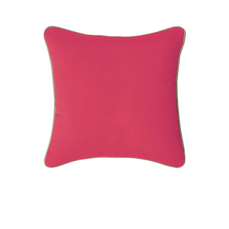 V442-IDC-CUSHIONC-GABRIEL50CM-PINK-SQ-78344-00 J Elliot Home Gabriel 100% Cotton Cushion Cover 50 x 50 cm Pink - Image 1