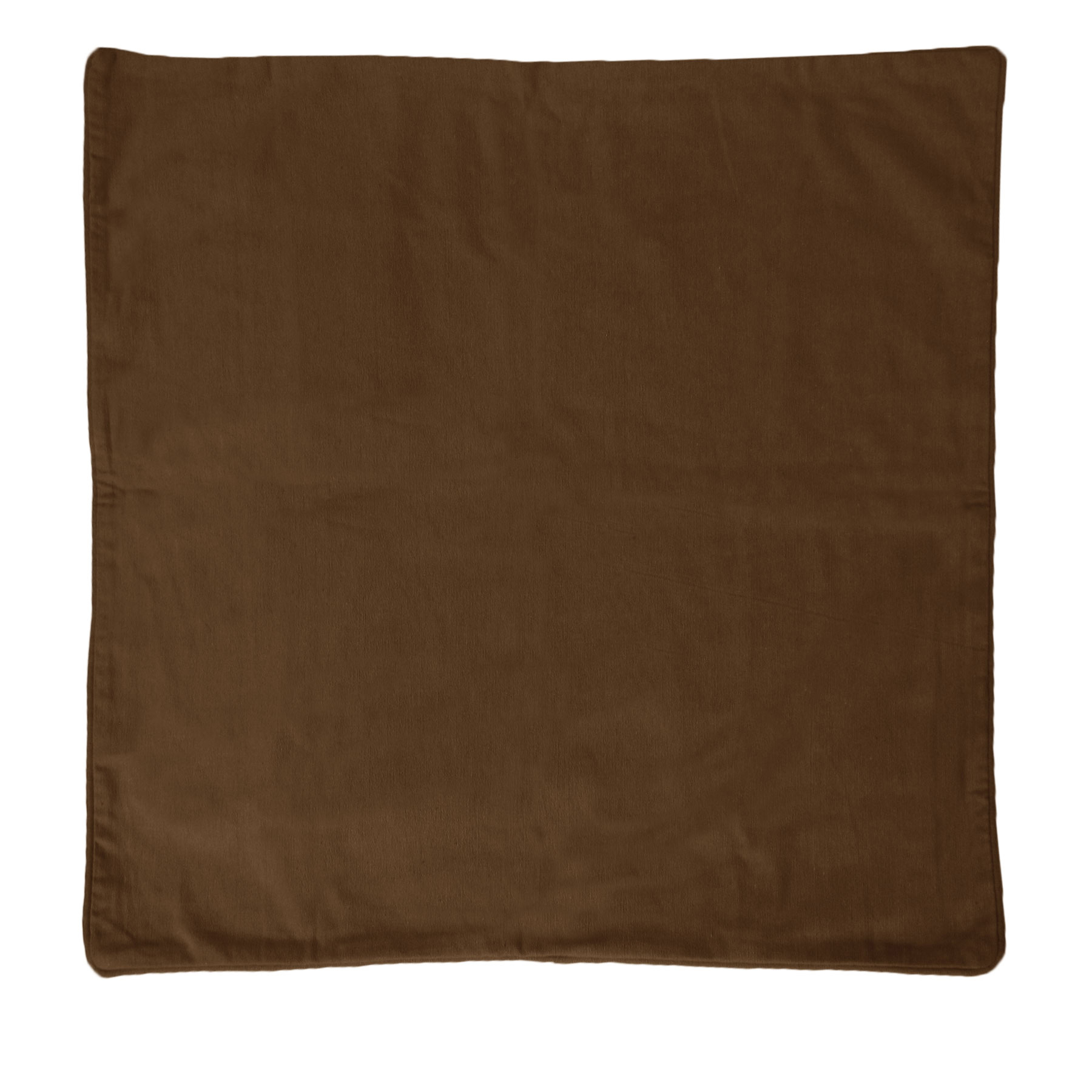 V442-IDC-CUSHIONC-LOLLIPOP90CM-CHOCOLATE-SQ-78223-00 IDC Homewares Lollipop Extra Large Cotton Piped Square Cushion Cover 90 x 90 cm Chocolate - Image 1