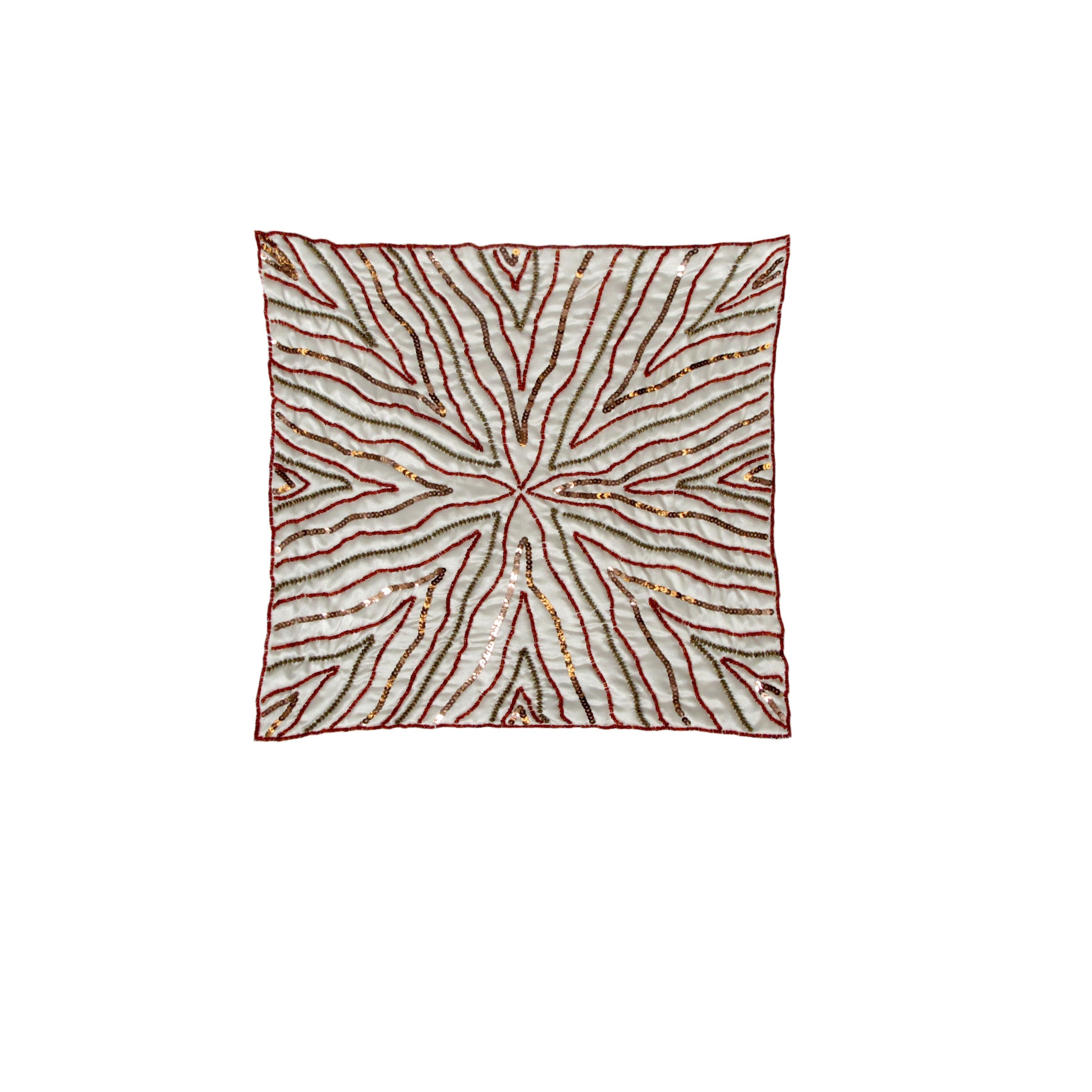 V442-IDC-CUSHIONC-SEQUINBELLA-CREAM-SQ-78657-00 IDC Homewares Sequin Cushion Cover Bella Cream - Image 1