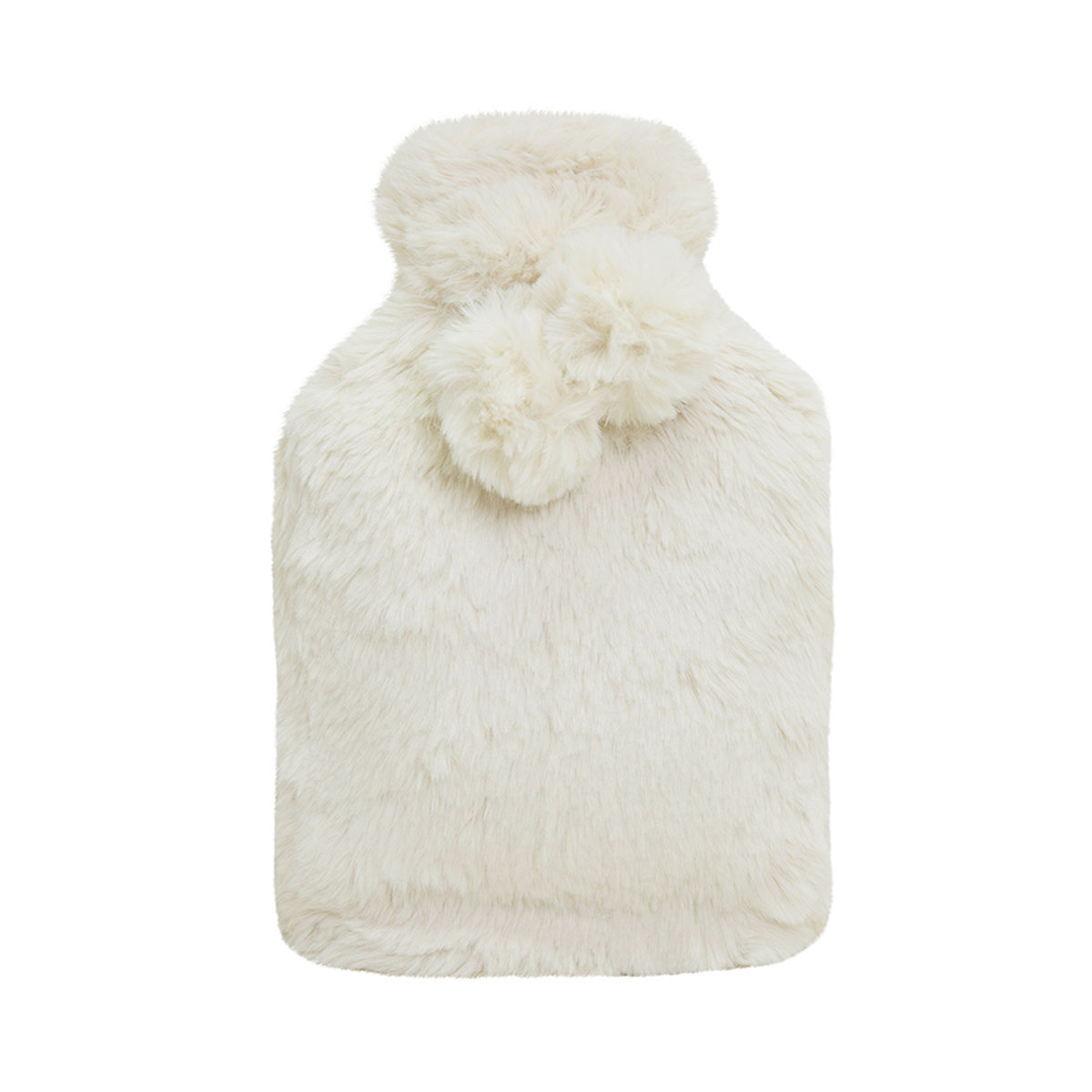V442-IDC-MISC-AMARA-IVORY-SH-78636-00 J.Elliot Home Amara Hot Water Bottle with Super Plush Faux Fur Cover Ivory - Image 1
