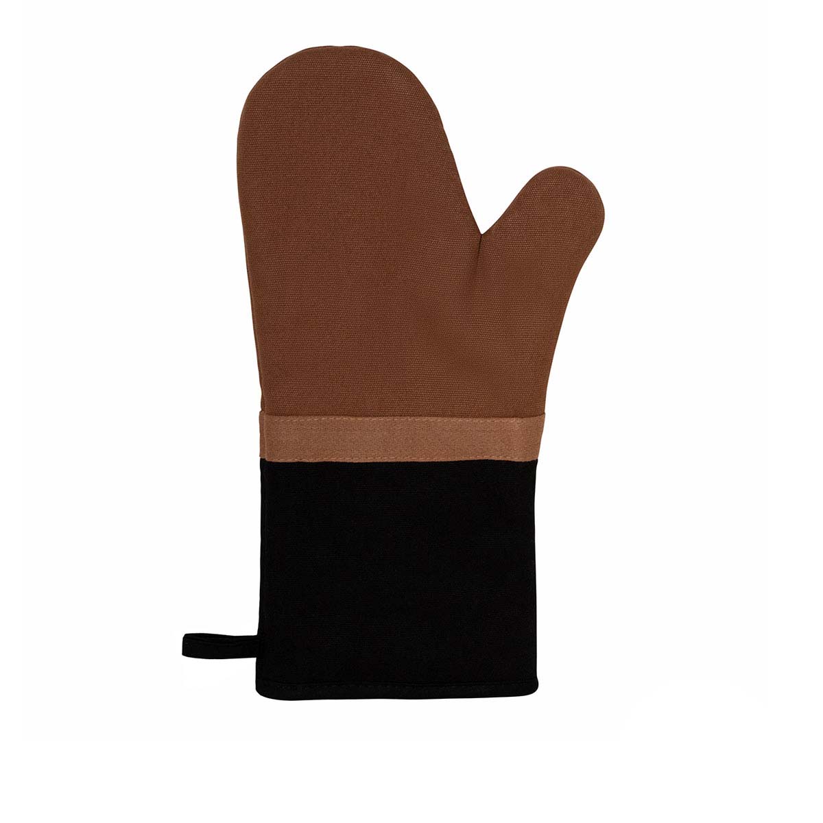 V442-IDC-OVENM-SELBY-GINGER-SH-78316-00 J Elliot Home Selby Cotton Oven Mitt 34 x 15 cm Ginger & Black - Image 1