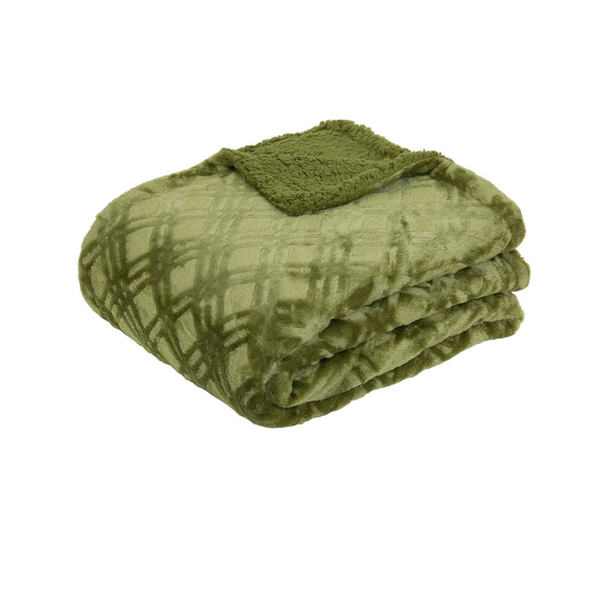 V442-IDC-THROW-VIDA-OLIVE-RE-78533-00 J.Elliot Home Vida Microplush Throw Olive - Image 1