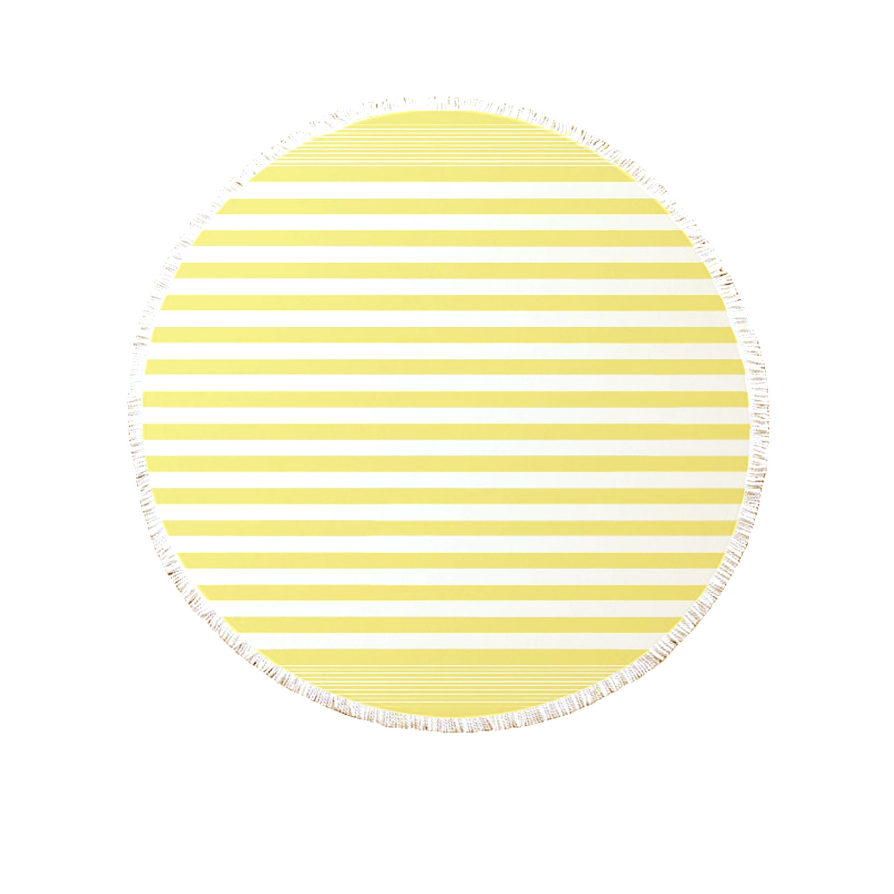 V442-IDC-TOWEL-TURKISH-LEMONSORBET-RD-78514-00 J.Elliot Home Round Cotton Turkish Towel Lemon Sorbet J.Elliot Home - Image 1