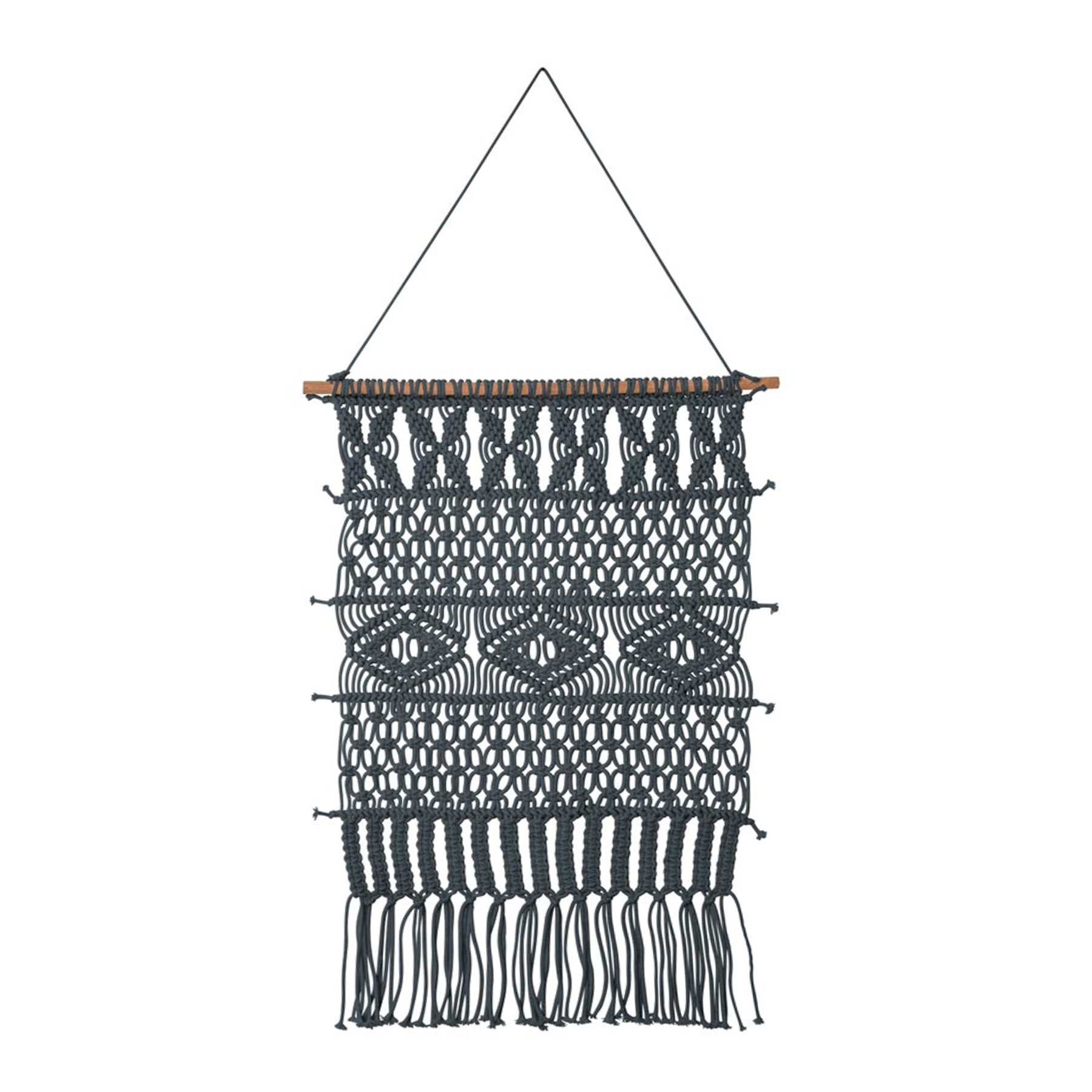 V442-IDC-WALLH-MATHIAS-CHARCOAL-RE-78512-00 J.Elliot Home Mathias Wall Hanging Charcoal 45 x 65 cm - Image 1