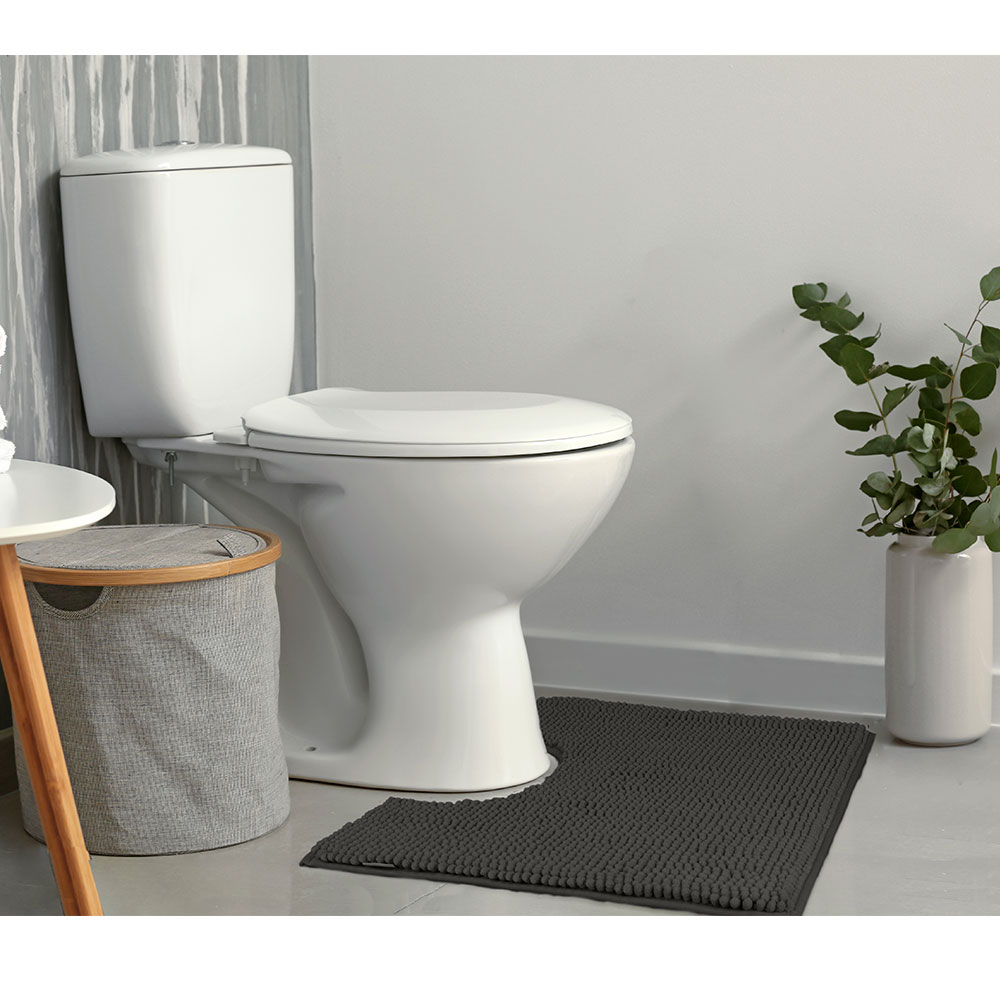 V442-INT-BATHM-TOGGLECONTOURED-CHARCOAL-SH-141516-00 Toggle Microfiber Bath Mat Contoured Charcoal - Image 1