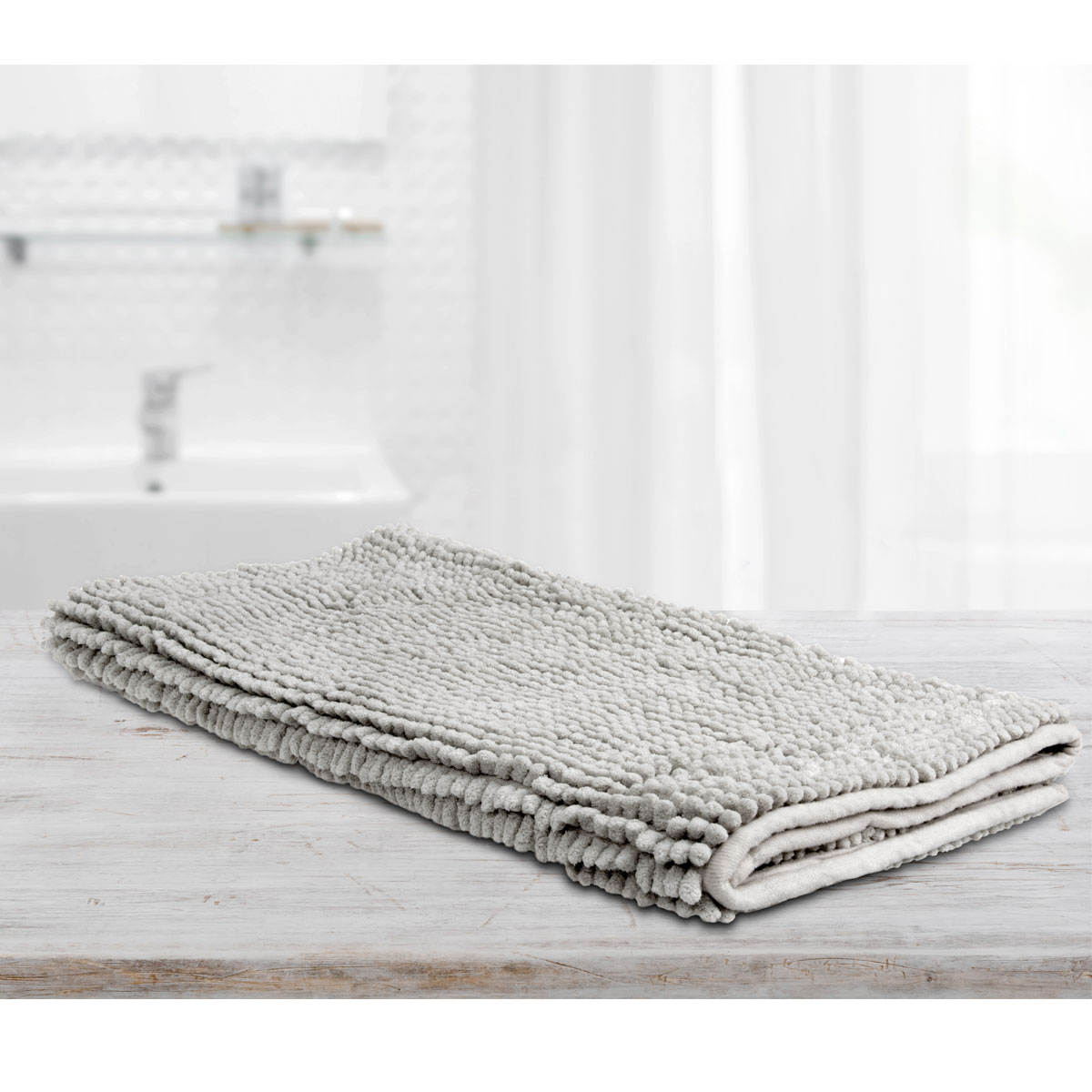 V442-INT-BATHM-TOGGLELARGE-SILVER-RE-141508-00 Toggle Microfiber Bath Mat Large Silver - Image 1