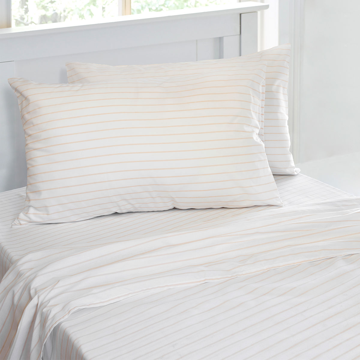 V442-INT-SHEETS-STRIPED-WATERMELON-KS-141532-00 Jelly Bean Kids Striped Sheet Set Watermelon King Single - Image 1