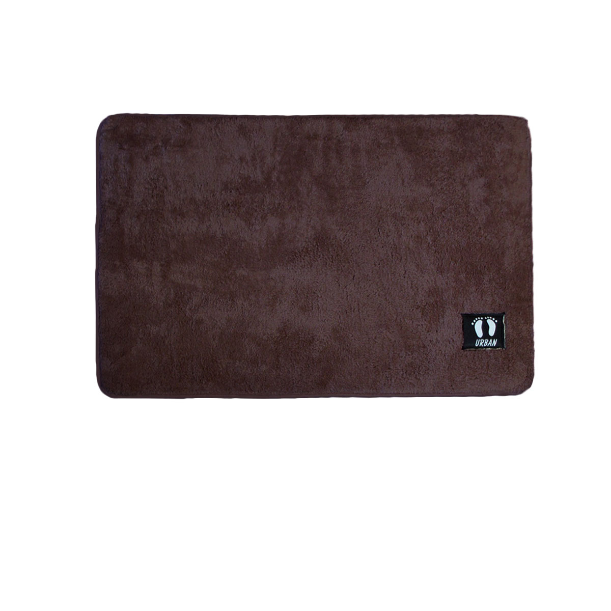 V442-JTC-BATHM-ASHA-CHOCOLATE-QS-145763-00 Asha Anti Slip Polyester Bath Mat 50 x 80 cm Chocolate - Image 1