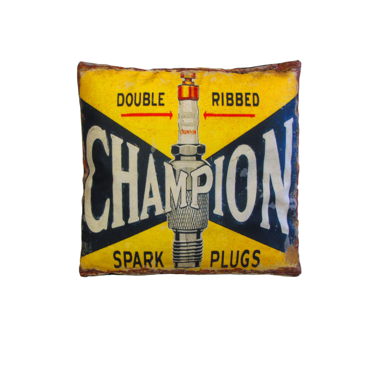 V442-JTC-CUSHION-CHAMPIONDRIBBED-YELLOW-SQ-202502260936-00 Australian Mancave Retro Cushion Champion Double Ribbed 40 x 40 cm - Image 1