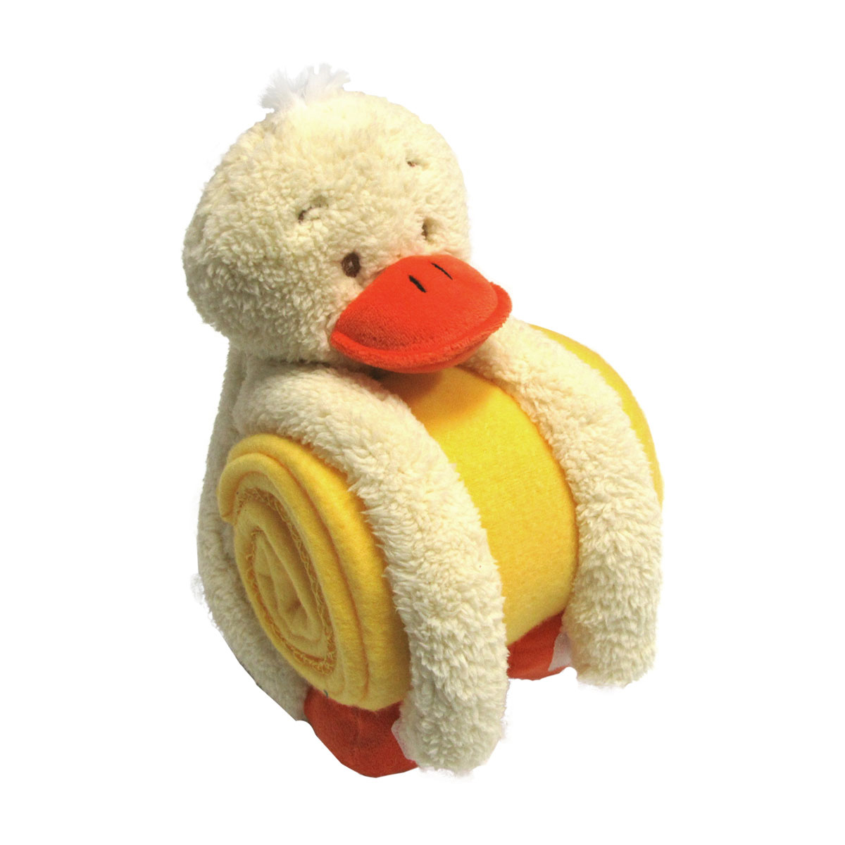 V442-JTC-THROW-BABYDUCKLING-YELLOW-SH-145759-00 Baby Yellow Blanket with Toy Duckling - Image 1