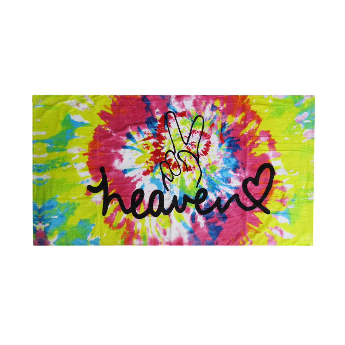 V442-JTC-TOWEL-HEAVENPEACE-MULTI-RE-199945-00 Heaven Peace 100% Cotton Beach Towel 80 x 155 cm - Image 1