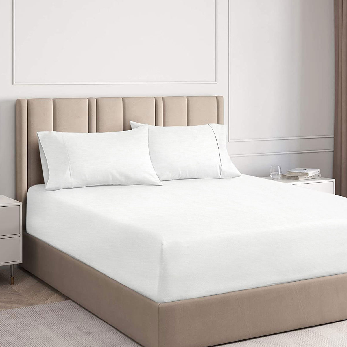 V442-KIT-FITTEDSS-2000COOLBAMBOO-WHITE-KI-202503241626-00 Ramesses White 2000TC Cooling Bamboo Combo Set King - Image 1