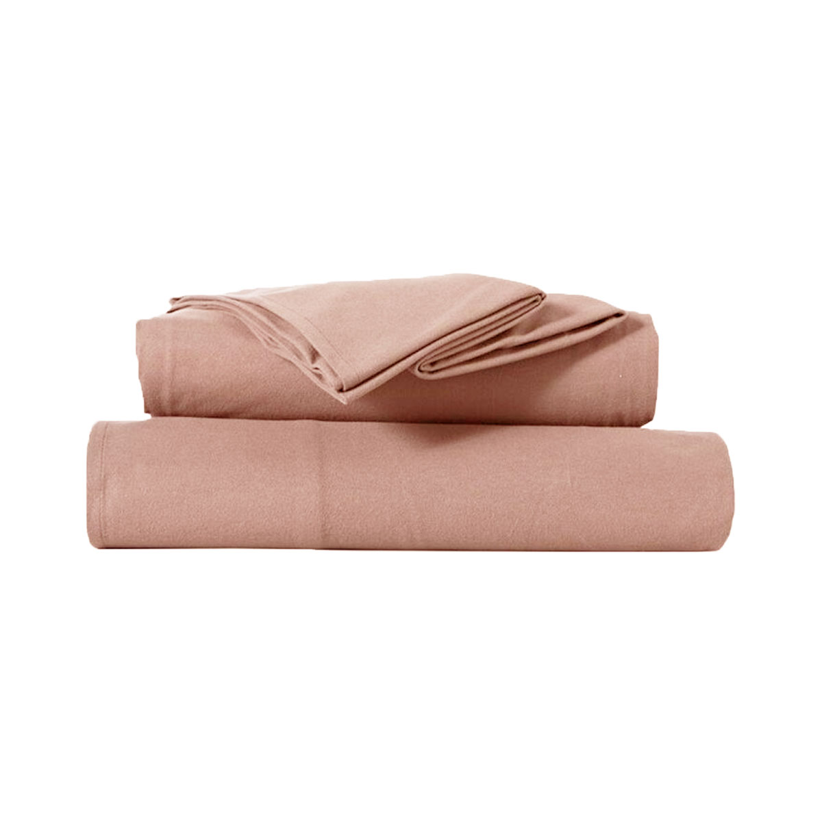 V442-KIT-SHEETS-MF2023-ROSEPINK-QS-183850-00 Kingtex Ultra-Soft Micro Flannel Sheet Set 40 cm Wall Rose Pink Queen - Image 1