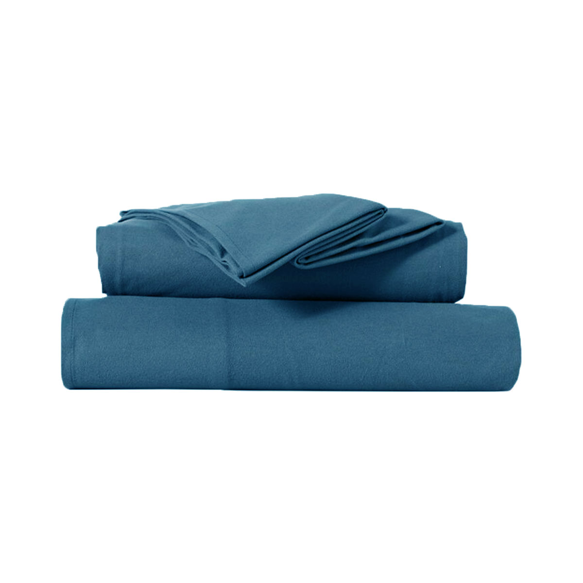 V442-KIT-SHEETS-MF2023-STEELBLUE-KS-183853-00 Kingtex Ultra-Soft Micro Flannel Sheet Set 40 cm Wall Steel Blue King Single - Image 1