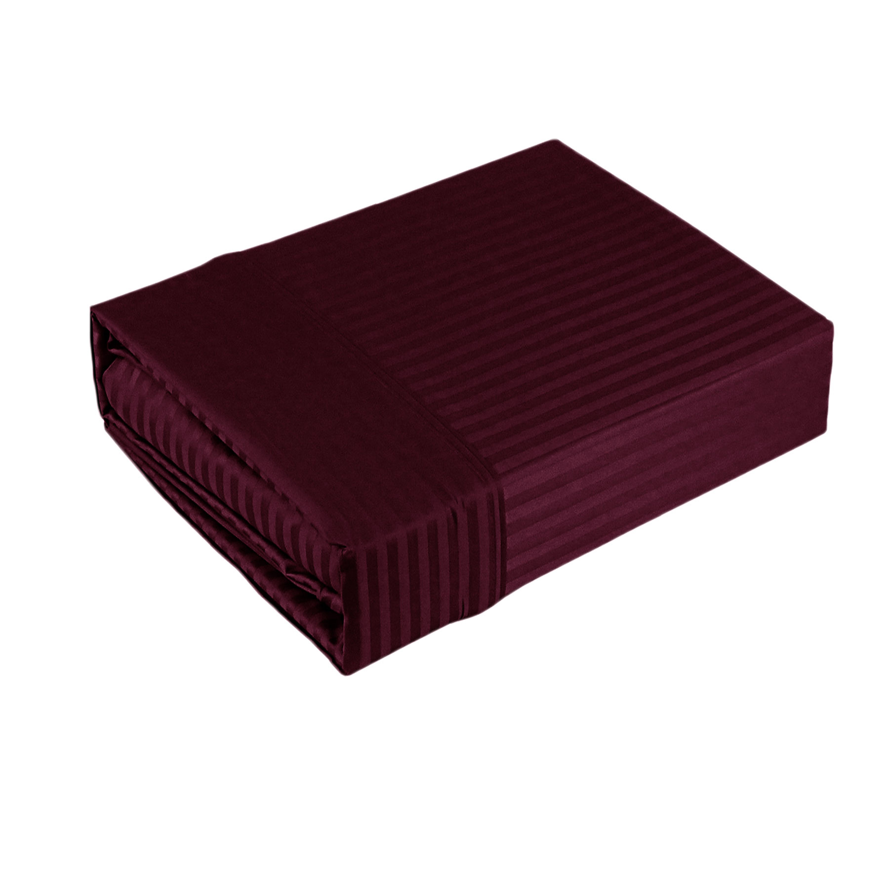 V442-KIT-SHEETS-PIMANARROWSTRIPE-BURGUNDY-KI-158421-00 Ramesses 1000TC American Pima Cotton Narrow Stripe Sheet Set Burgundy King - Image 1