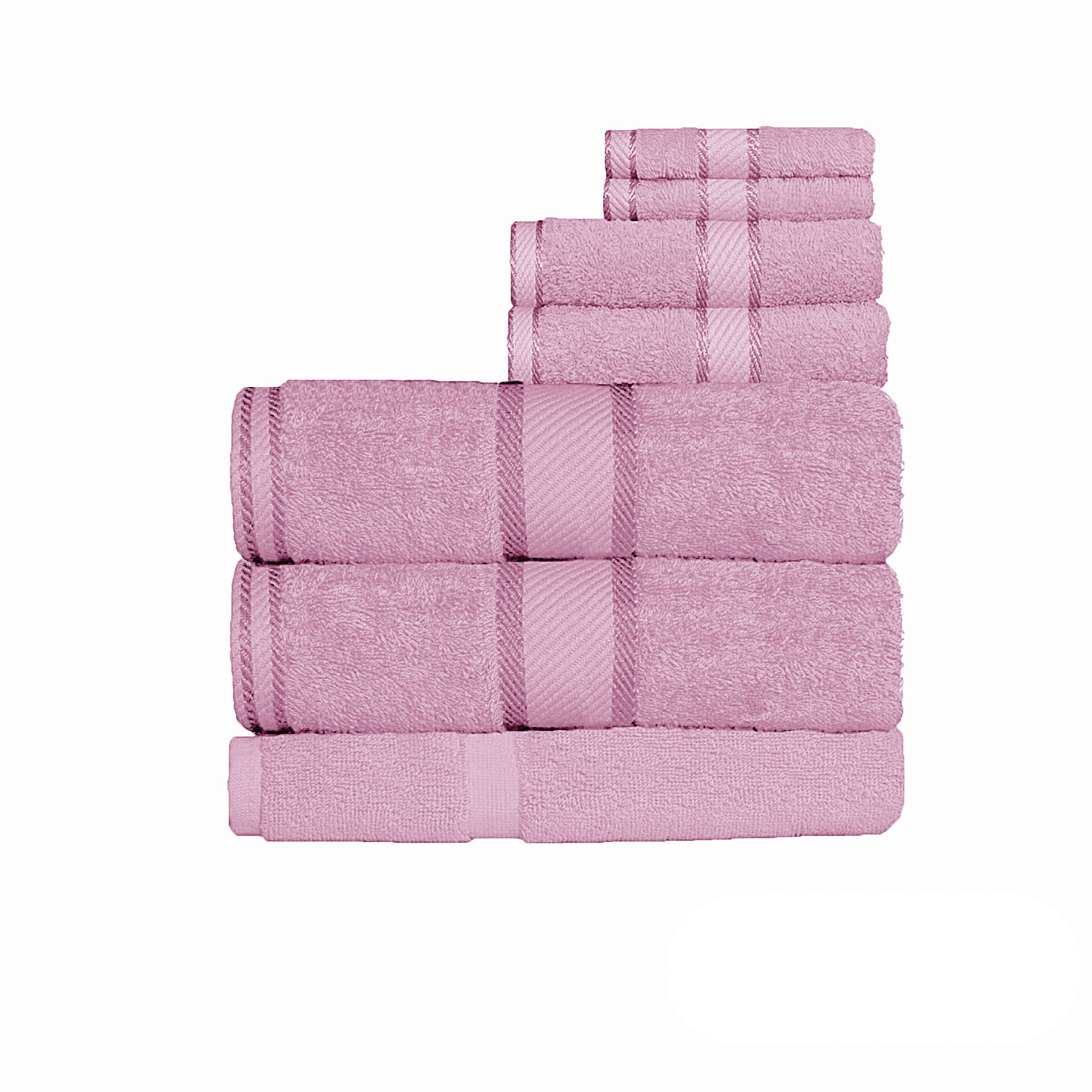 V442-KIT-TOWEL-7PSHEET-ROSE-158530-00 Kingtex 550gsm Cotton 7 Pce Bath Sheet Set Rose - Image 1