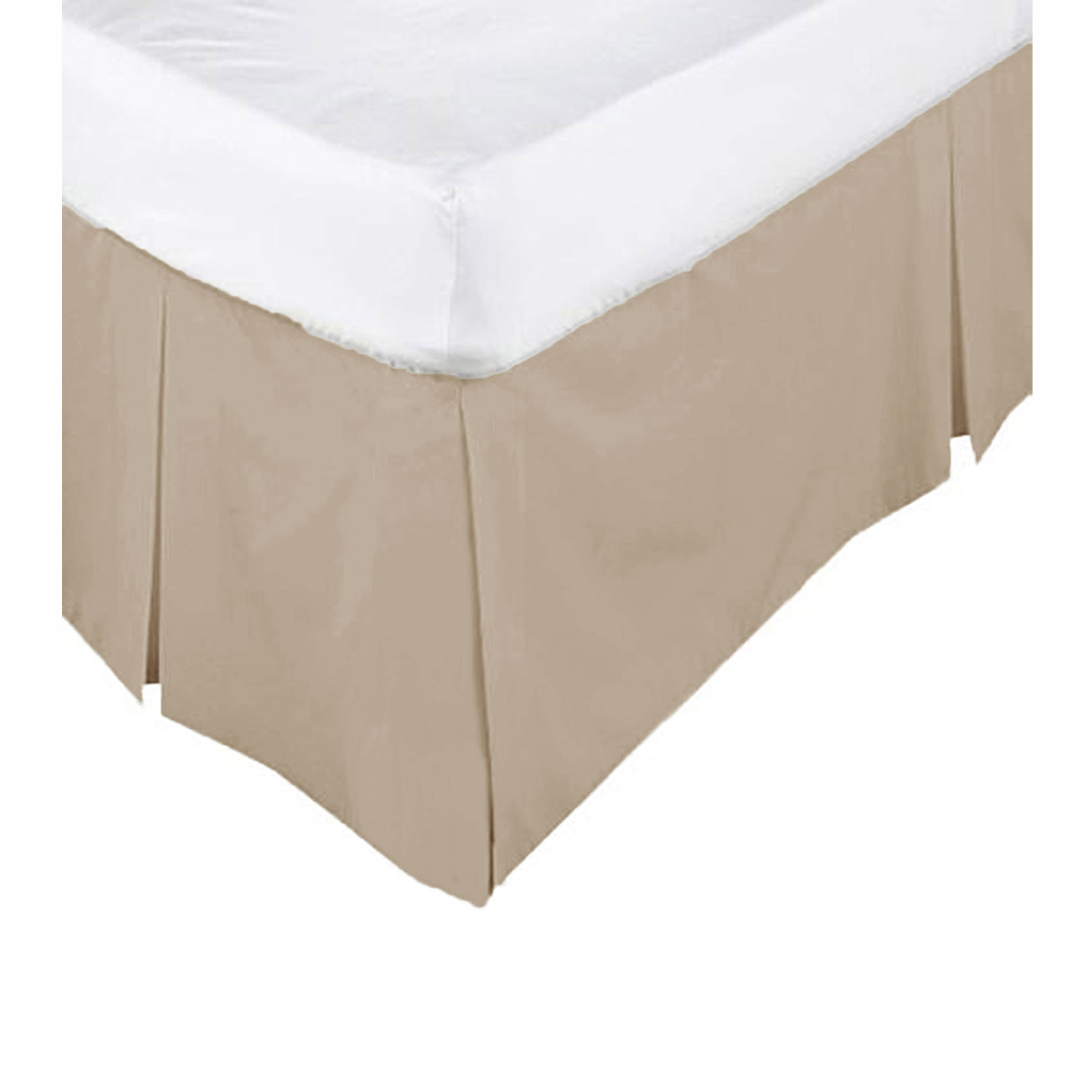 V442-KIT-VALANCE-225TC-LINEN-QS-158492-00 KINGDOM Box Pleated Valance Linen - QUEEN - Image 1