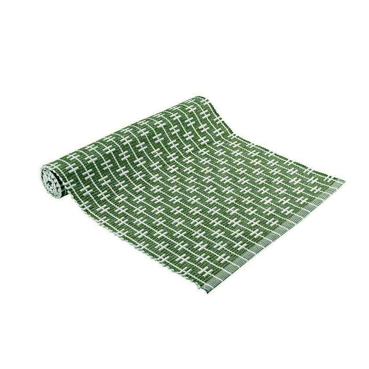 V442-LDE-TABLER-ECOEDEN-SAGE-RE-127419-00 Ladelle Eden Ribbed Eco Recycled Cotton Table Runner 33 x 150 cm Sage - Image 1