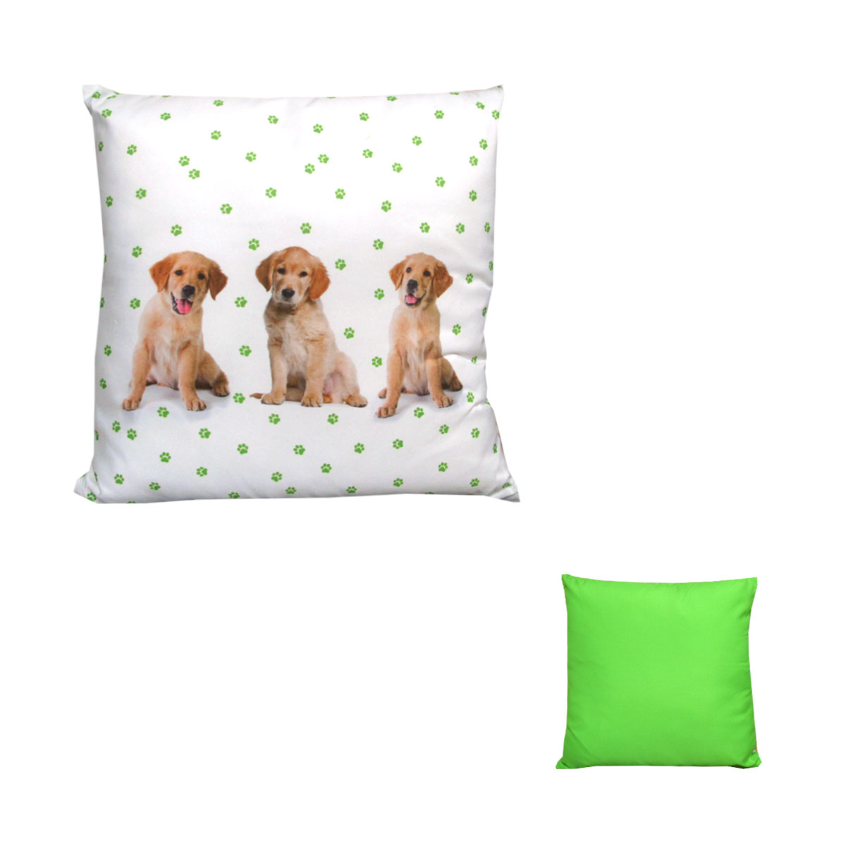 V442-MFL-CUSHION-SPOTTHEDOG-WHITE-SQ-204240-00 Georges Fine Linens Georges Fine Linens Spot the Dog Square Filled Cushion 43 x 43 cm - Image 1